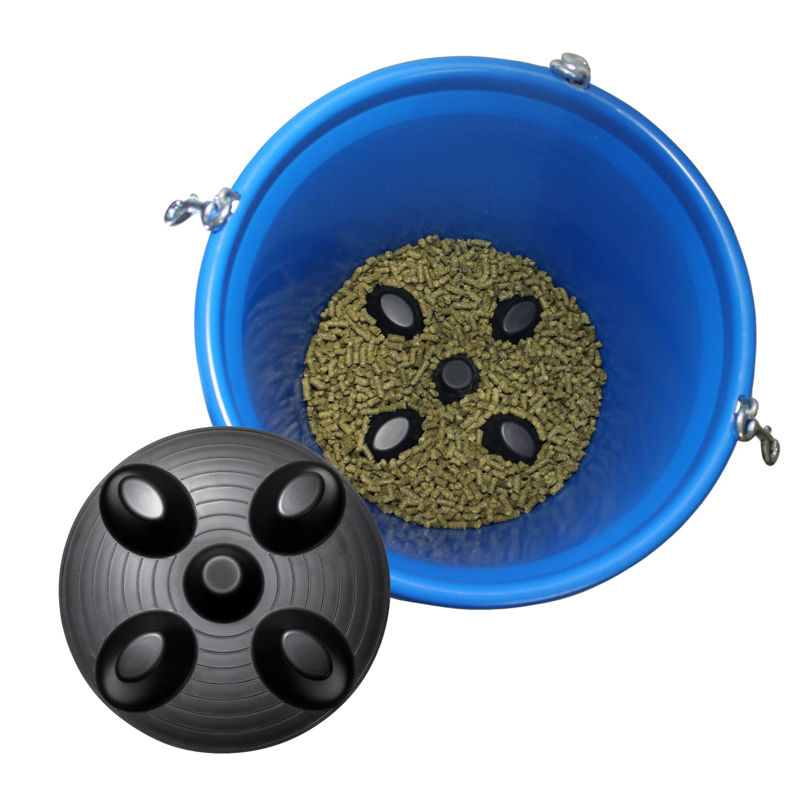 Drop 'N' Slow® Patented Portable Equine Slow Feeder Insert Designed To Reduce Choke, Curb Bad Eating Habits And Promote Healthy Digestion In Horses - Fits 12 Inch Round Feed Tubs