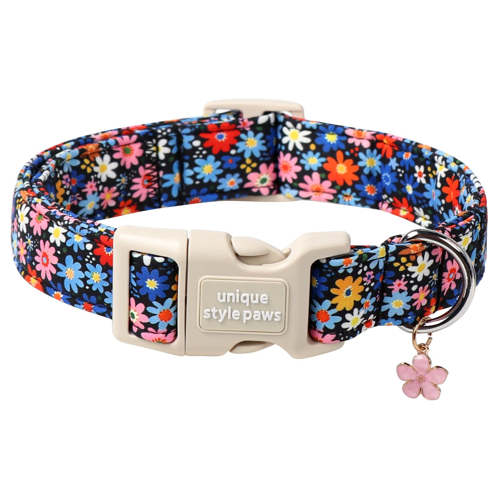 Unique Style Paws Summer Daisy Dog Collar,Colorful Daisy Collars For Dog Cotton Flower Puppy Collar Suitable For Boy Girl Dogs