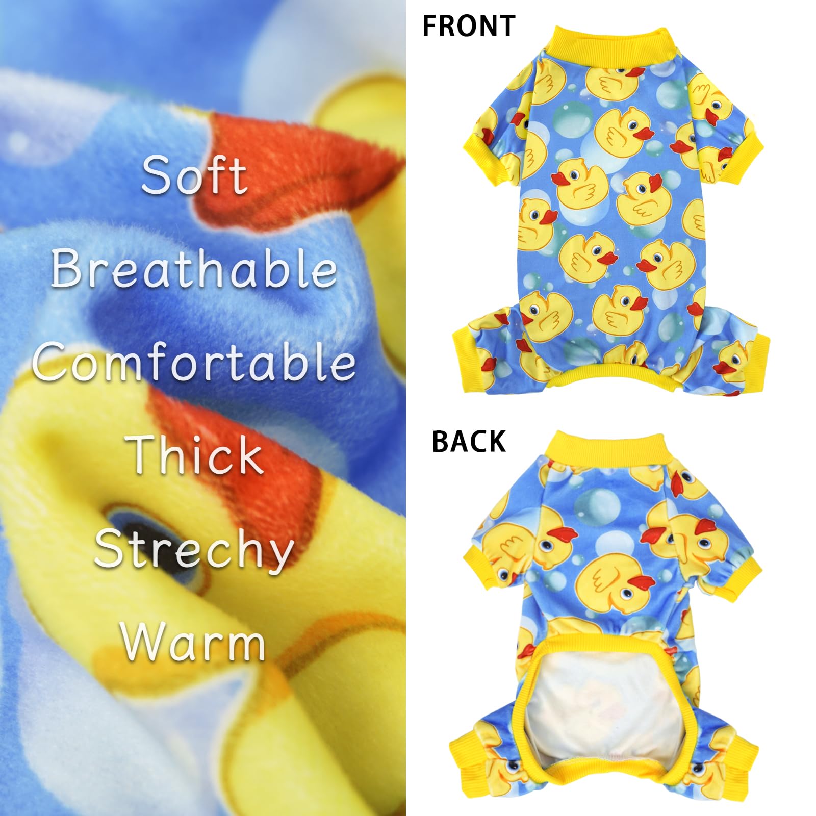 Xpudac Dog Pajamas For Small Medium Dogs, Strechy Soft Dog Clothes For Dogs Girl Boy Pet Jumpsuit, Cat Onesie-Xs