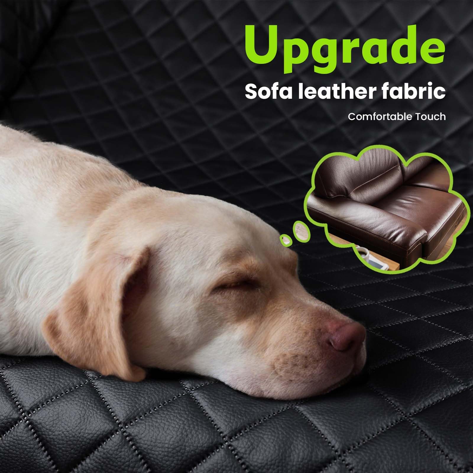 Dog Car Seat Cover For Back Seat, Back Seat Extender For Dogs 52.4 * 24.4In, Upgraded Sofa Leather, Foldable In The Car, Hard Pv