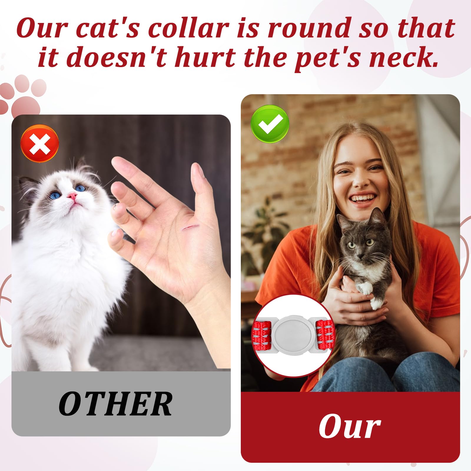 5 Pcs Reflective Cat Collar Breakaway, Breakaway Dog Collar, Cat Collar With Bells, Soft Adjustable Pet Collars For Small Medium