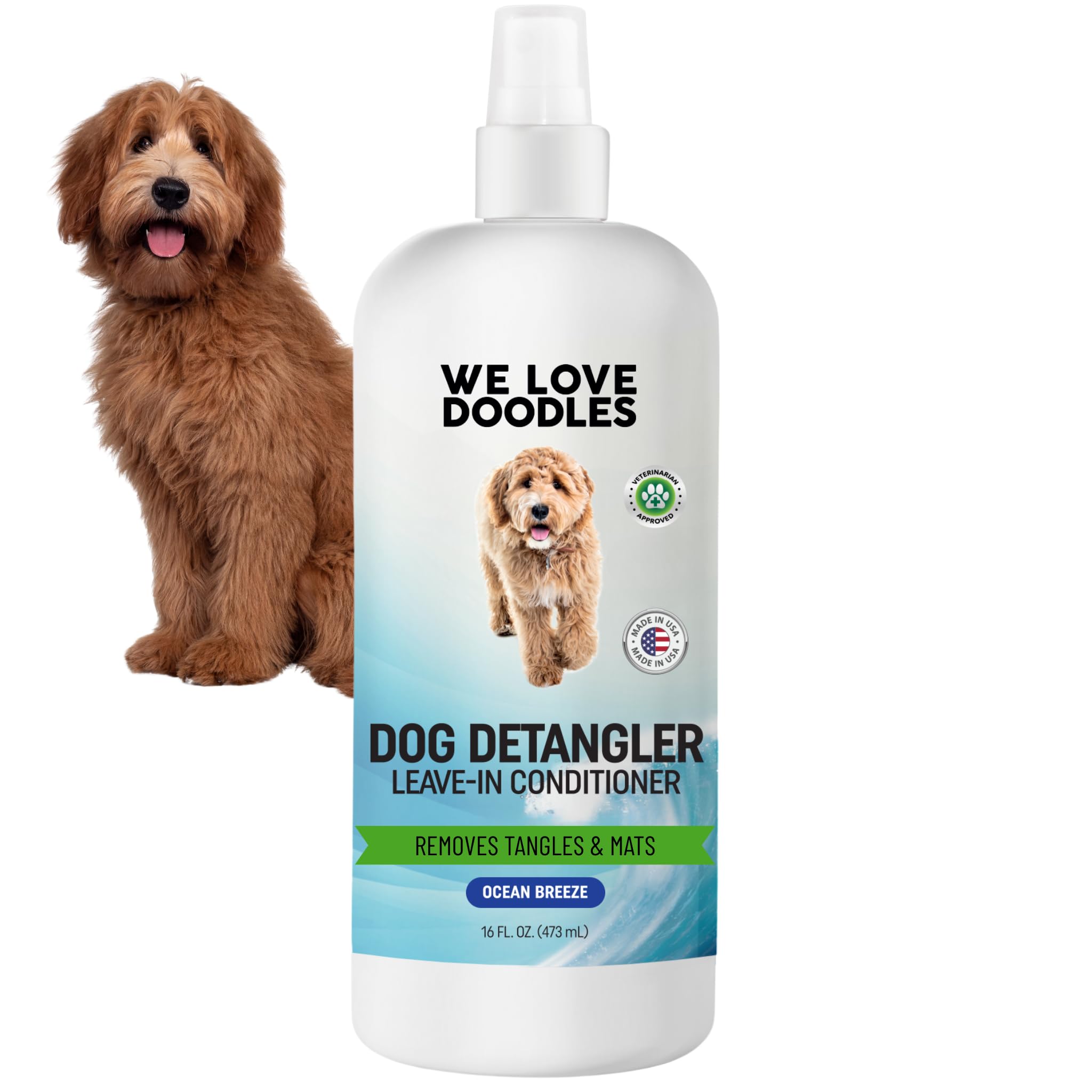 We Love Doodles Dog Detangler Spray - Leave-in Conditioner for Dogs - Dog Detangling Spray - Dematting Spray for Dogs - Tangle R