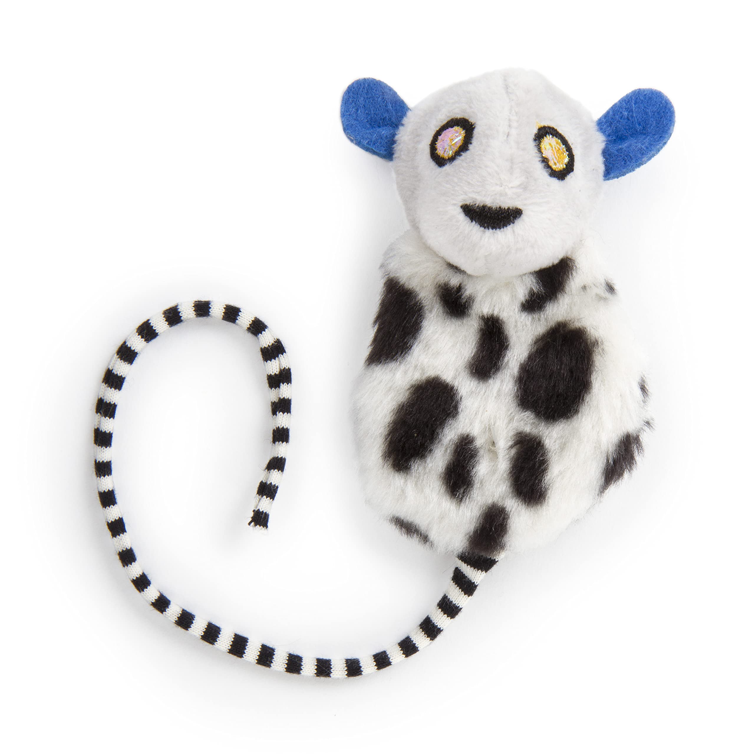 Petlinks Happynip Lemur Lights Electronic Light Cat Toy, Contains Silvervine & Catnip, Battery Powered - Black/White, One Size
