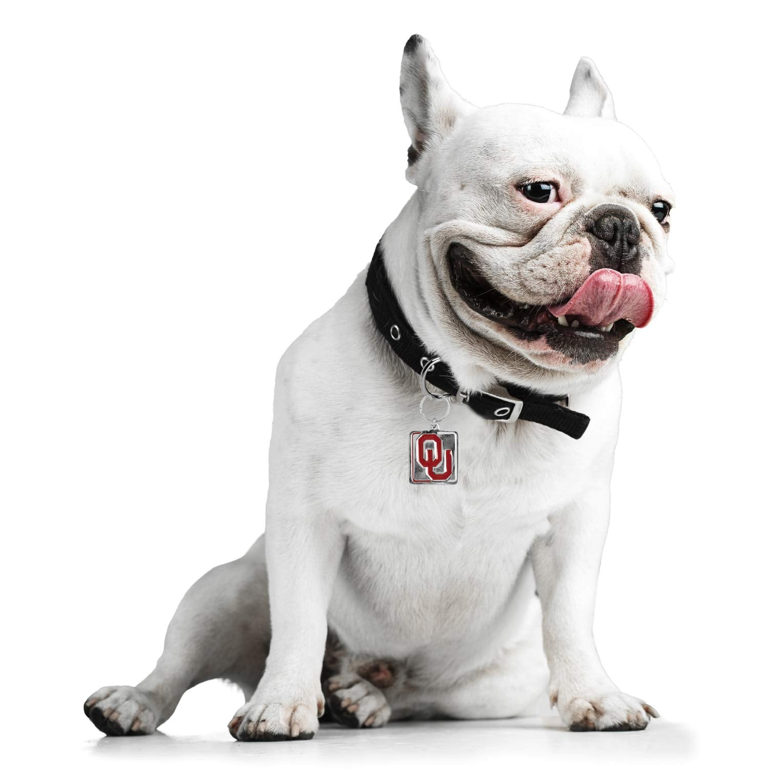 Little Earth Ncaa Oklahoma Sooners Pet Collar Charmncaa Pet Collar Charm, Silver, 1.25' By 1.325'