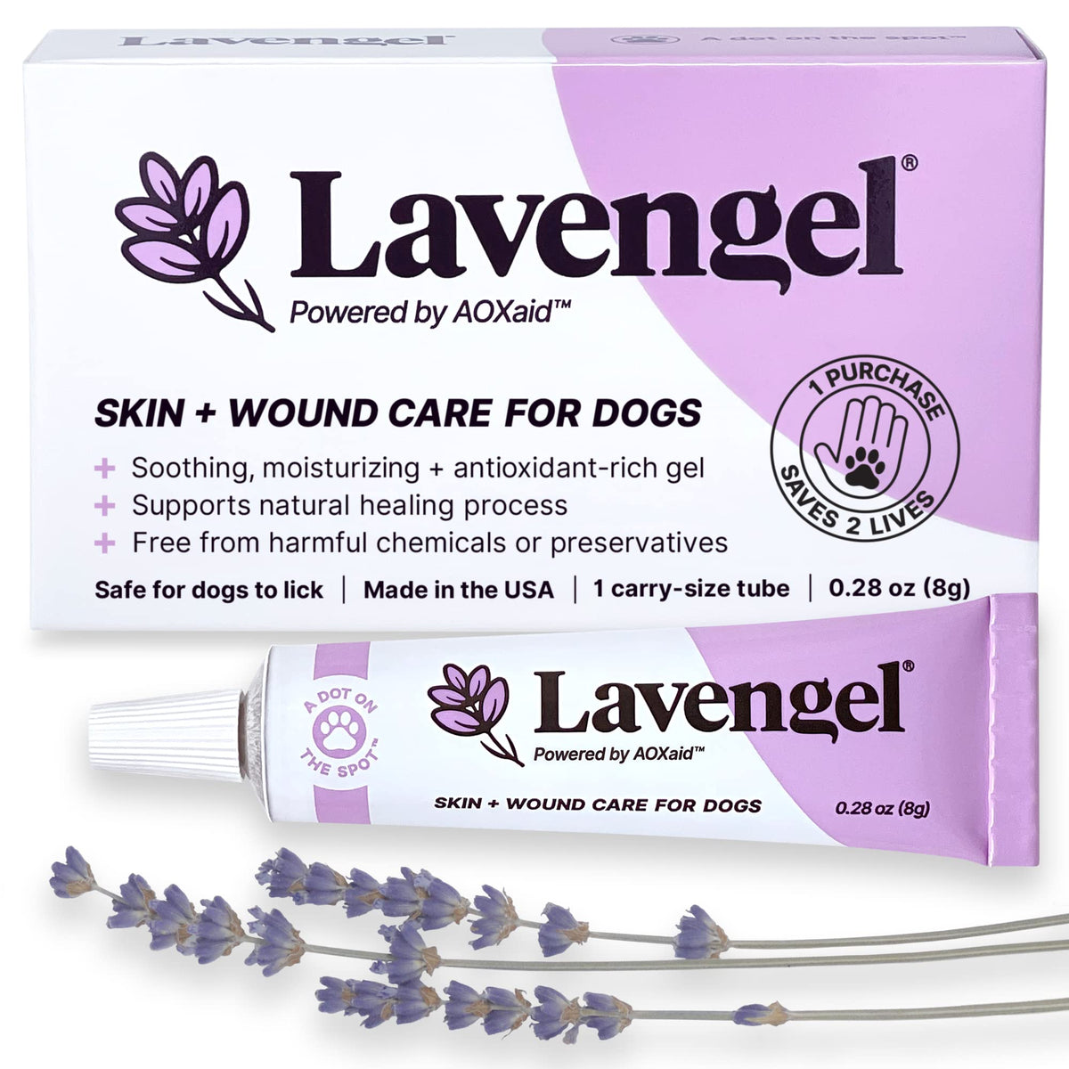 Lavengel For Dogs - Reduces Skin Irritations And Itching - Effective Wound Care And Hot Spot Treatment