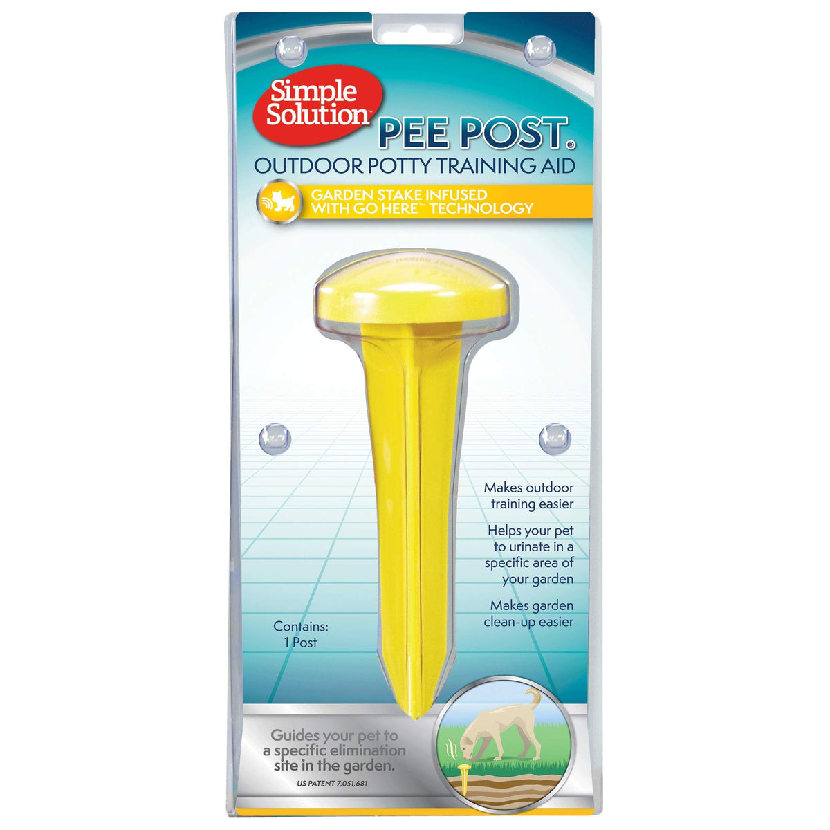 Simple Solution Pee Post | Outdoor Dog Training Aid | Pheromone Infused Dog Pee Post