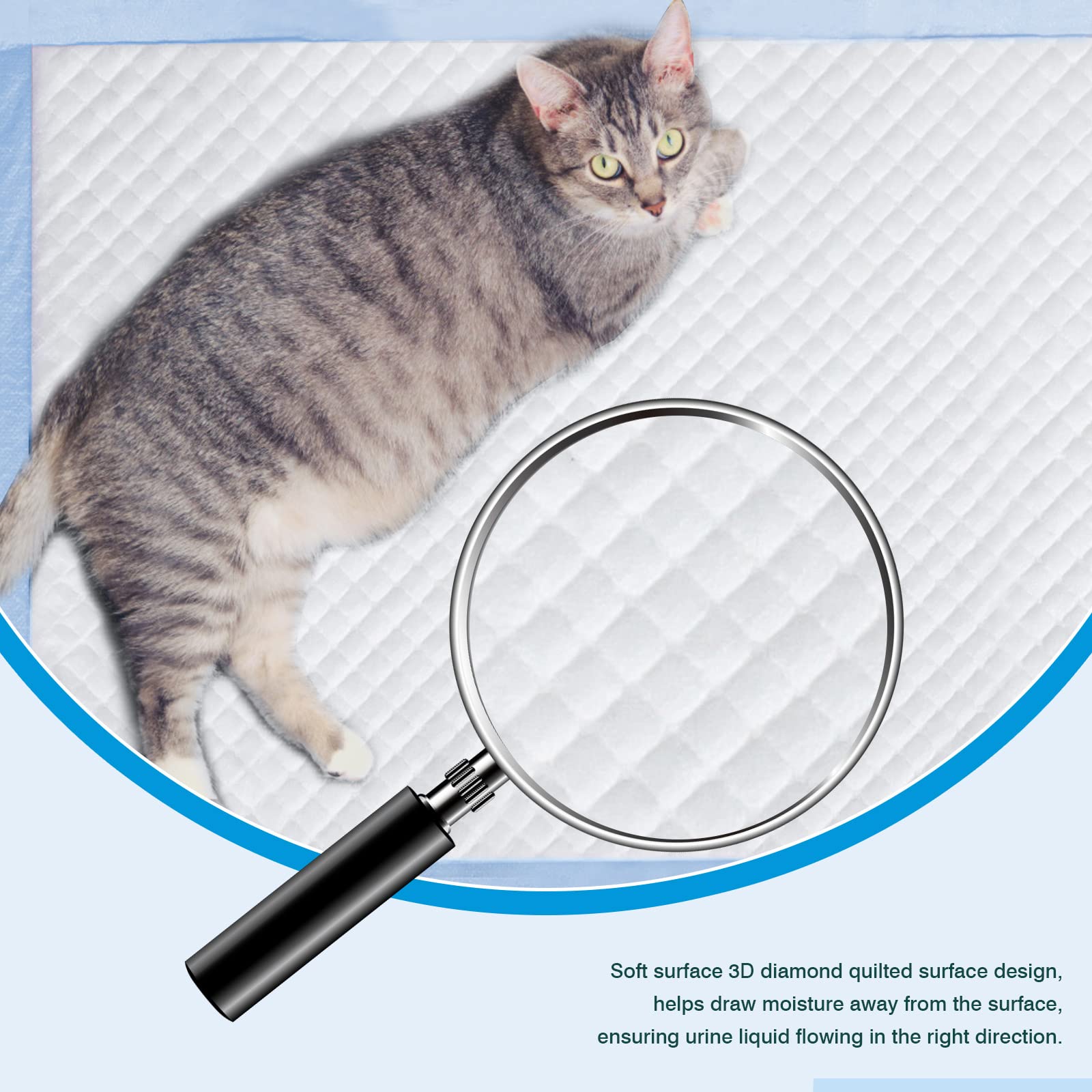 50 Count Cat Pad Refills Super Absorbent Pee Pads for Cats Enhanced Odor Control with Light Scent 16.9 x 11.4 Compatible with Ti