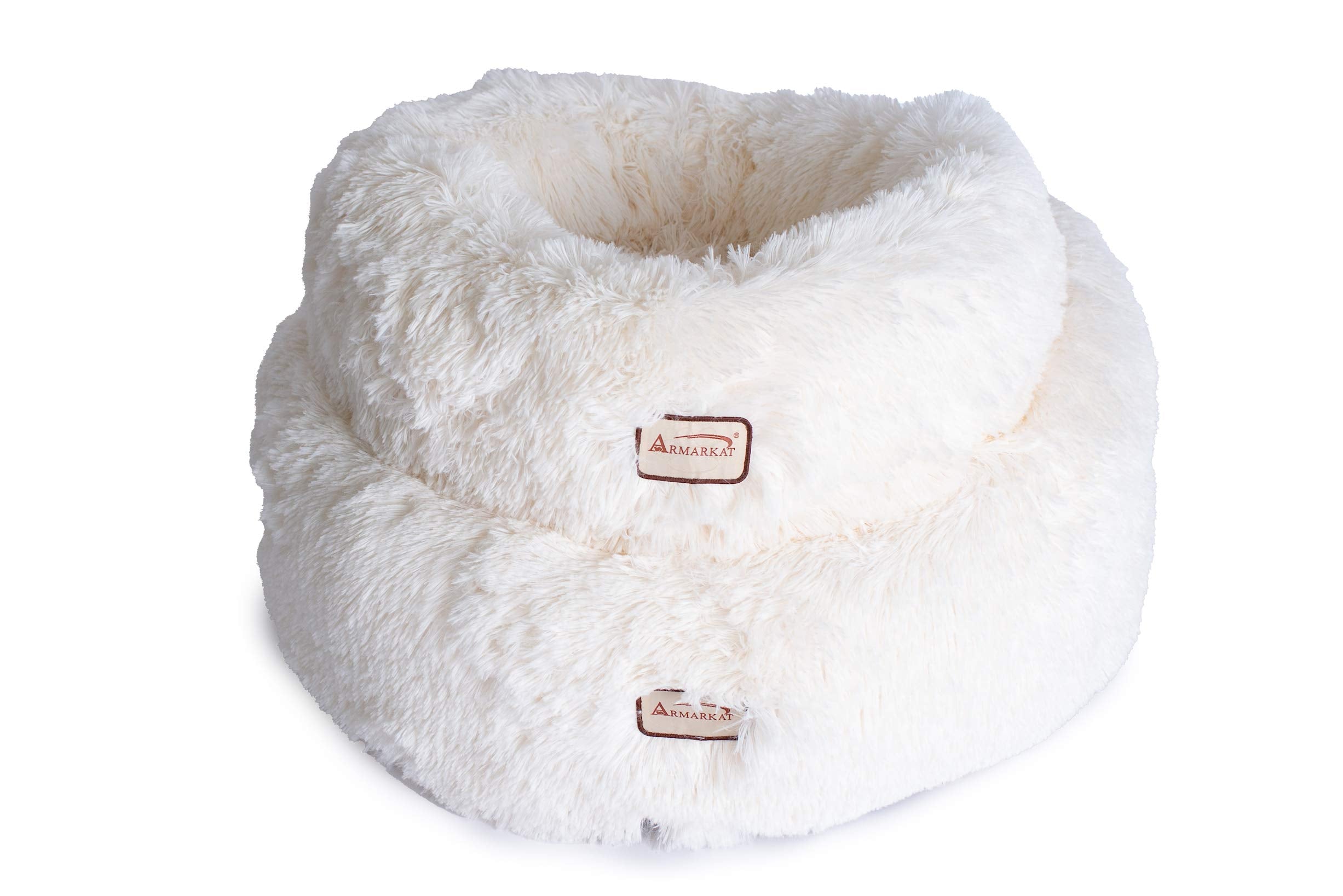 Armarkat Cuddle Bed Model C70NBS-M, Ultra Plush and Soft, White
