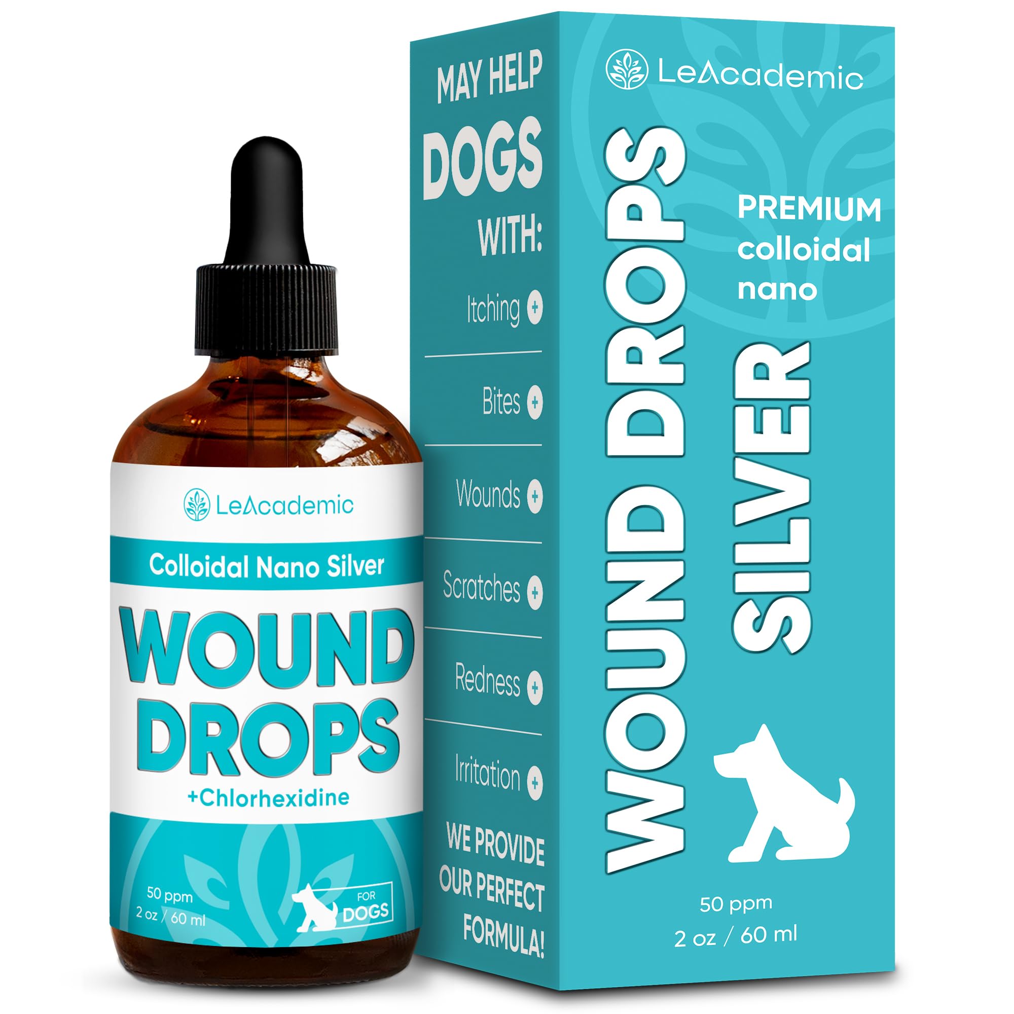 Dog Wound Care in Drops | Dog Cone May Be Helpful Here | Silver + Chlorhexidine is a Lifesaver for Skin Irritation, Scratches, B