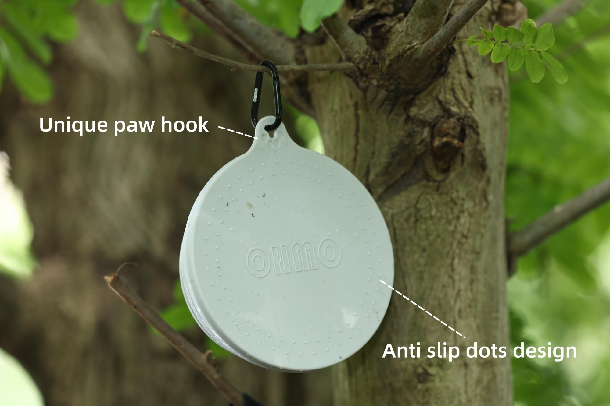 Ohmo-Collapsible Dog Water Bowl No Spill From Car Movement(24Oz Medium, Camo Green), Travel Dog Bowls, Less Splash Portable Pet Bowl For Road Trip, Cat Travel Accessories