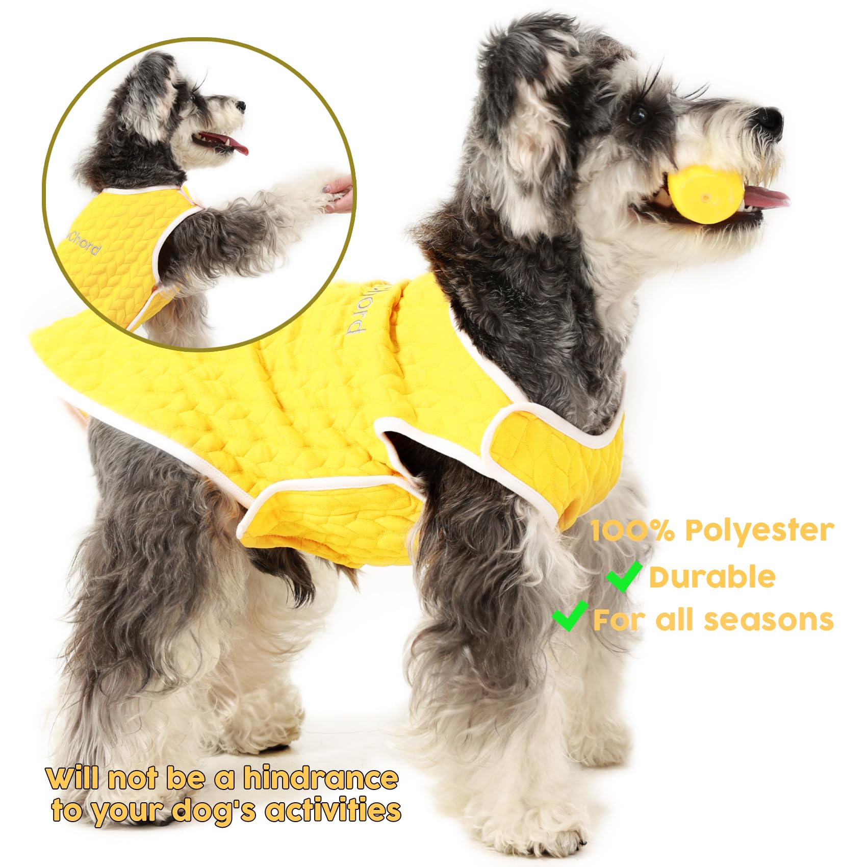 Knewchord Dog Shirts Soft Warm Cat Shirts Pet T-Shirt Puppy Dog Apparel Tee Tanks Easy On And Off (Yellow, Xx-Large)