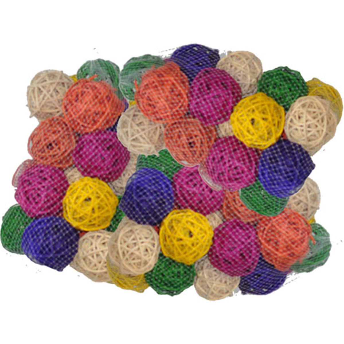 A&E Cage Co. 100 Pack of 2 Colored Vine Balls Wicker