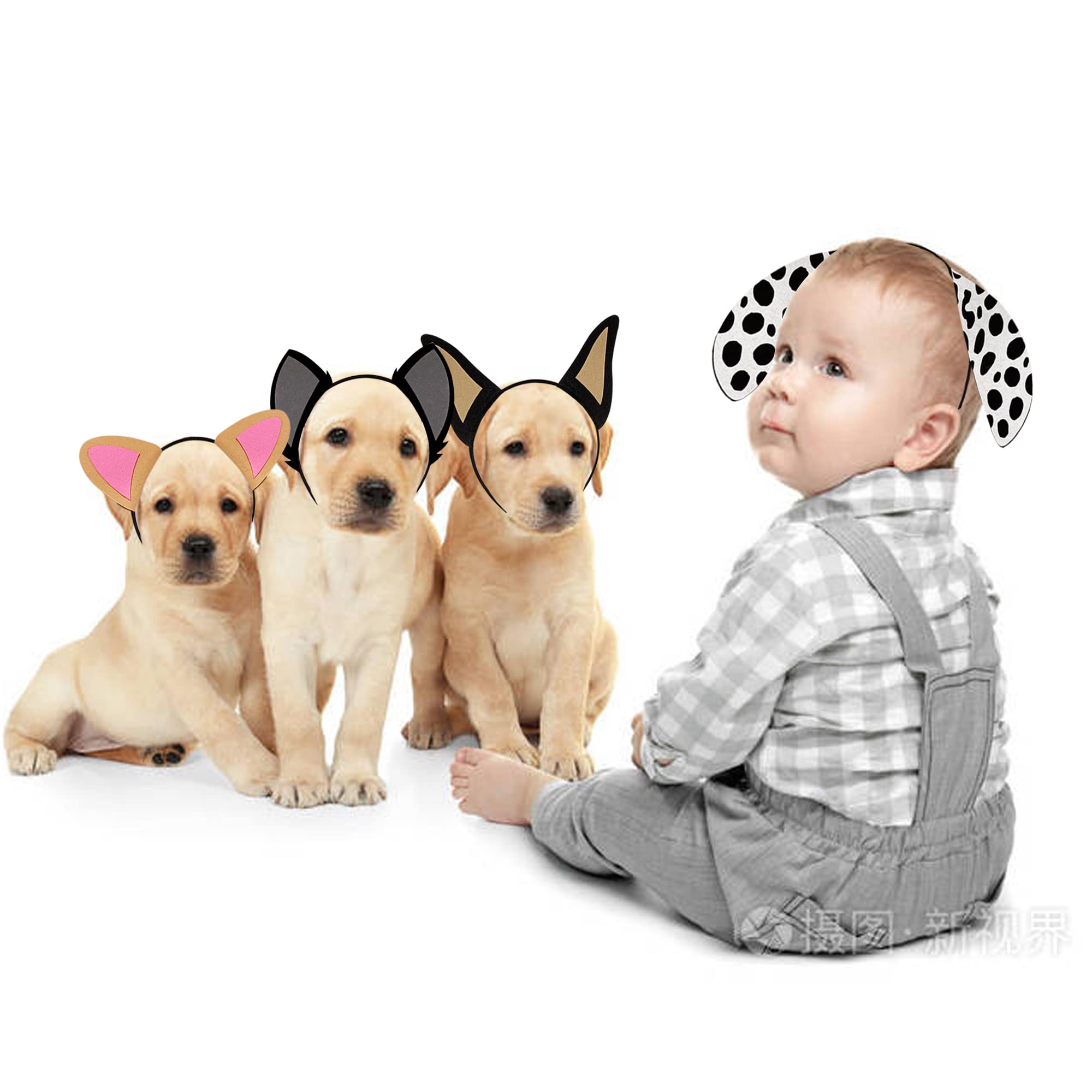 Ppxmeeudc 9Pcs Dogs Ear Headbands For Pet Birthday Party Favors For Costumes Dress-Up Party Supplies