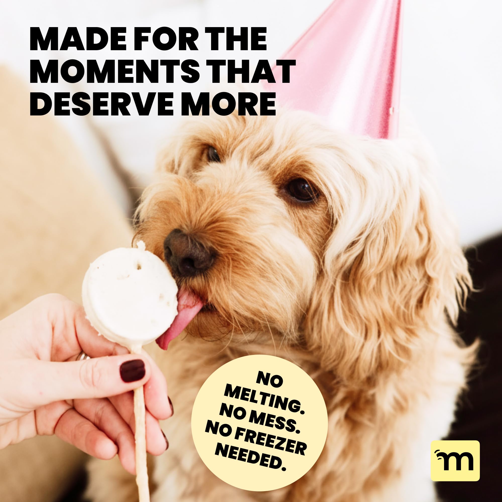 MalsiPree Lollipop Dog Birthday Treats - Freeze Dried, Low Calorie, Healthy Dog Treats - High Protein Chicken Recipe Digestion F