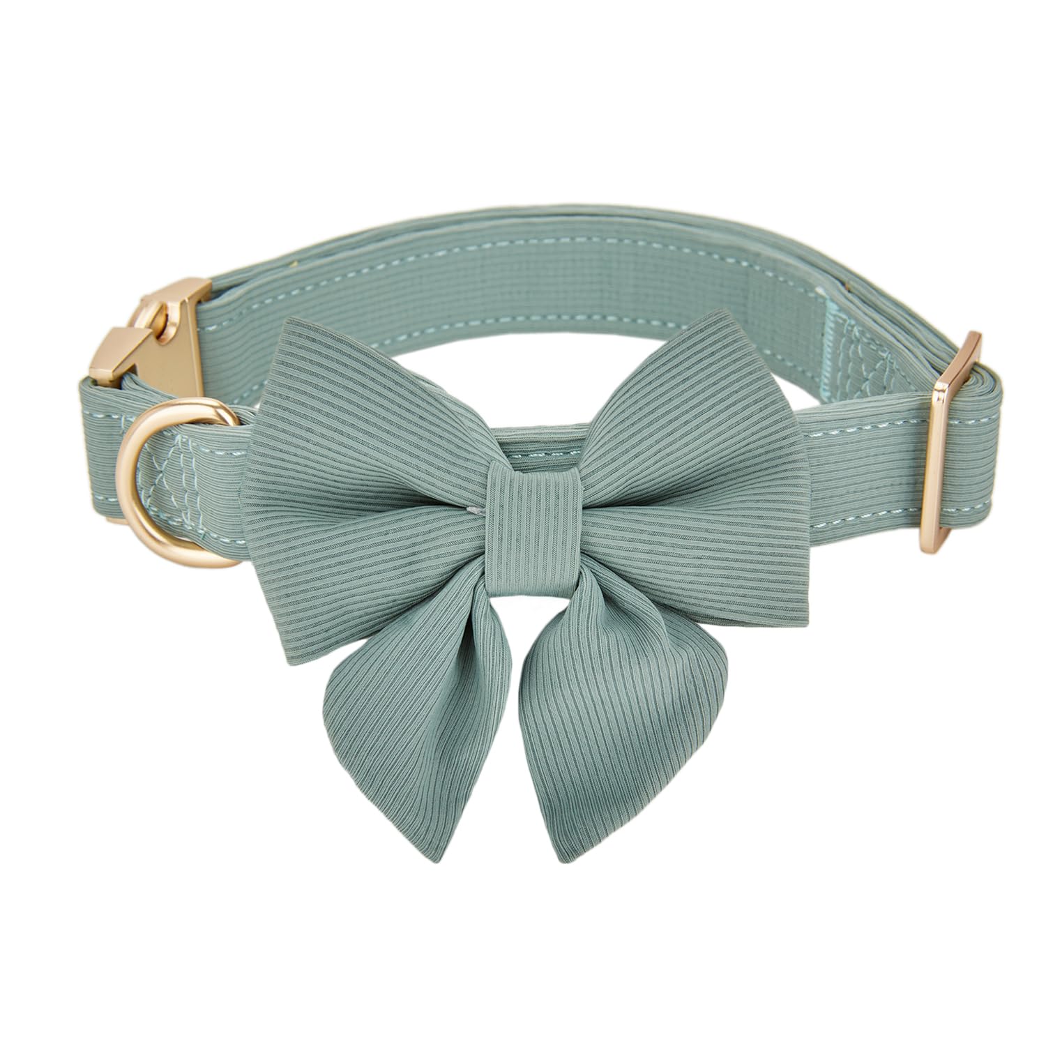 Ewinoom Bowtie Dog Collar Adjustable Soft Collars With Detachable Bow Tie And Metal Buckle For Small Medium Large Dogs,Dark Gree