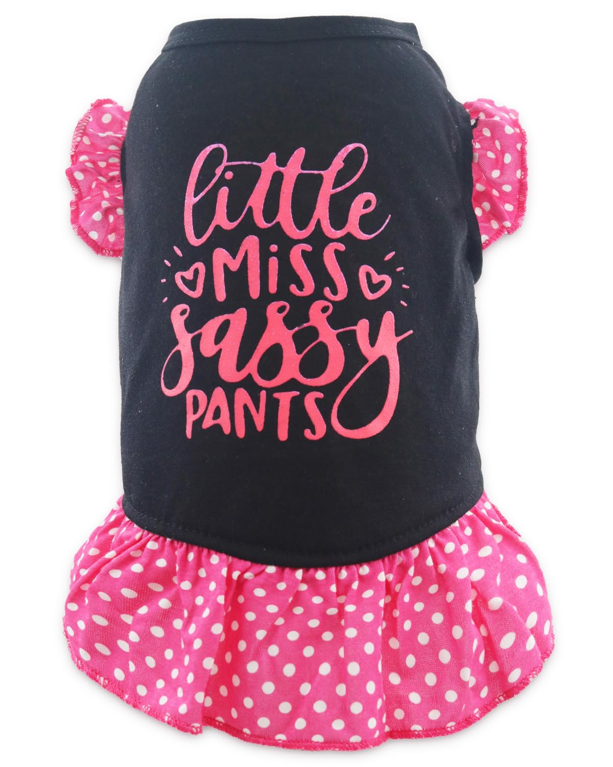 Cute Dresses For Girl Dogs Small Dog Dress Cat Female Summer Clothes Girls With Little Miss Sassy Pants Print, Medium