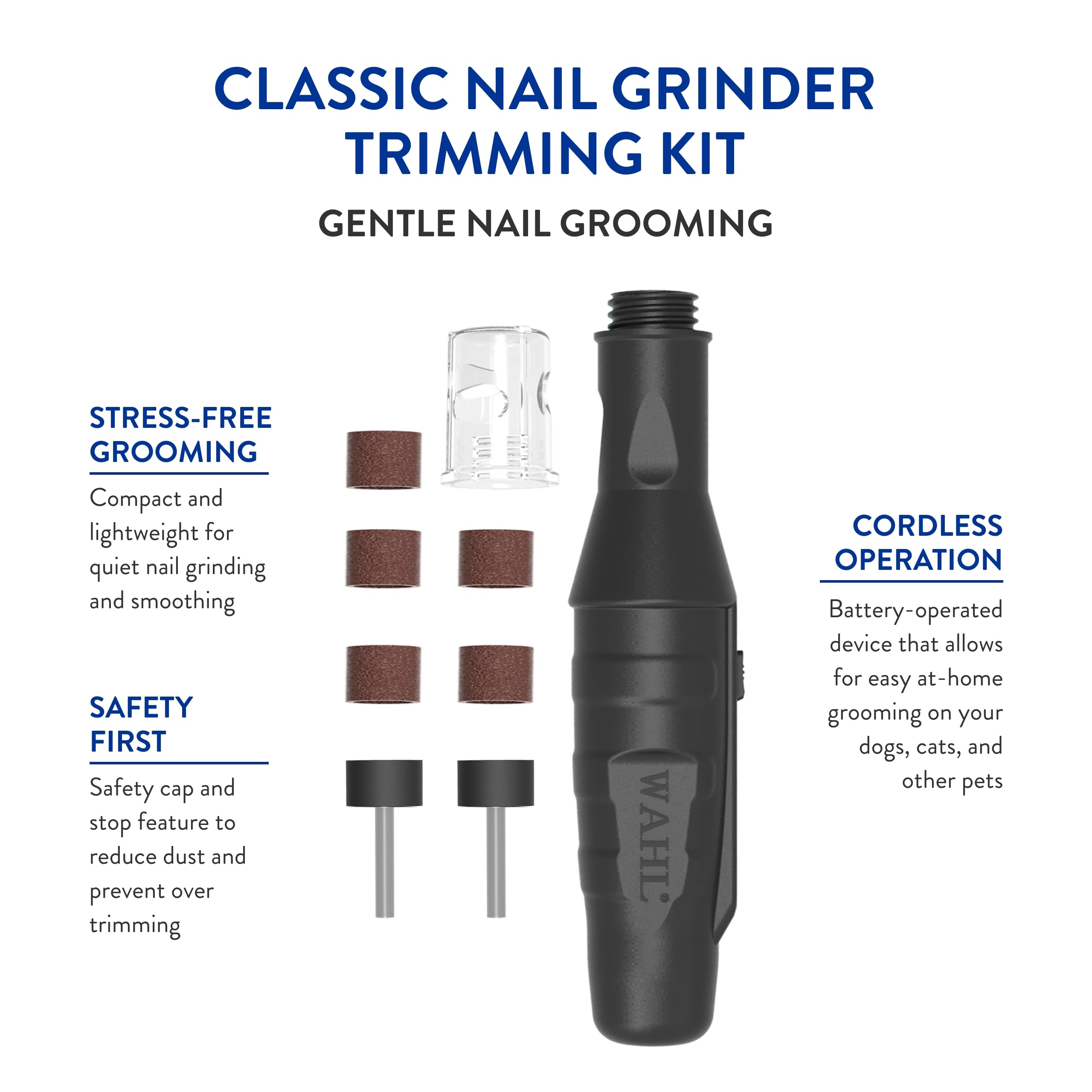 Wahl Professional Animal Pet, Dog, And Cat Classic Nail Grinder Trimming Kit (5971)
