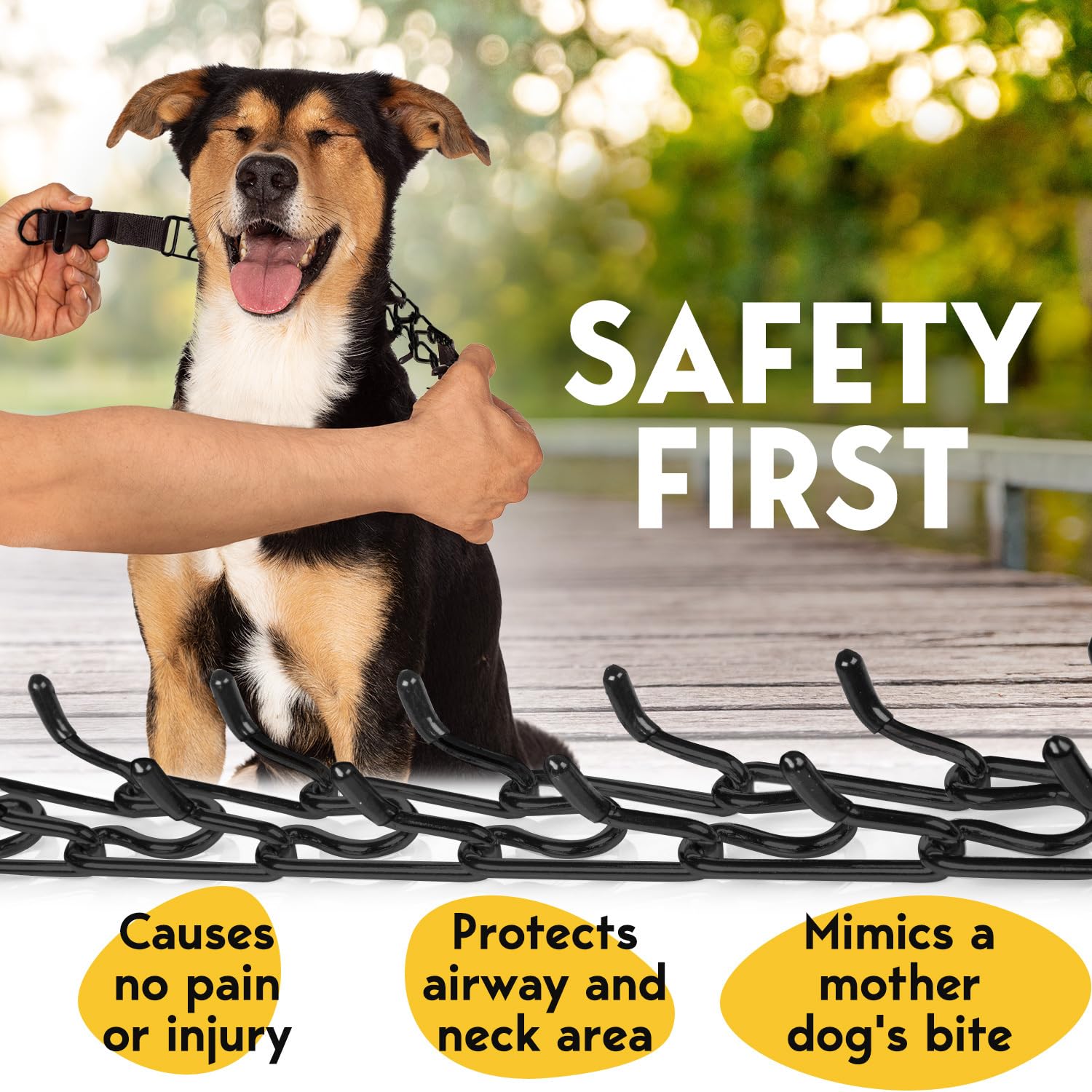 Petjett Prong Collar For Dogs - No Pull Choke Collar For Dogs, Pinch Collar For Dog Adjustable Training Collar For Small Medium