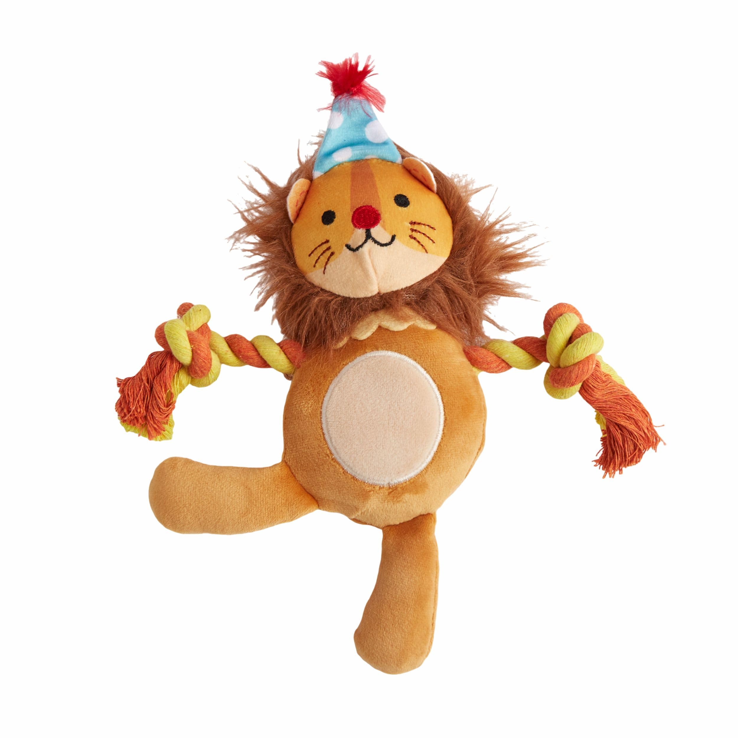 BarkButler x FOFOS Fluffy Puppy Dog Toy Lion  Super Soft Plush & Squeaky Toys for Dogs, Dog Toys for Puppy (010kgs)  Brown