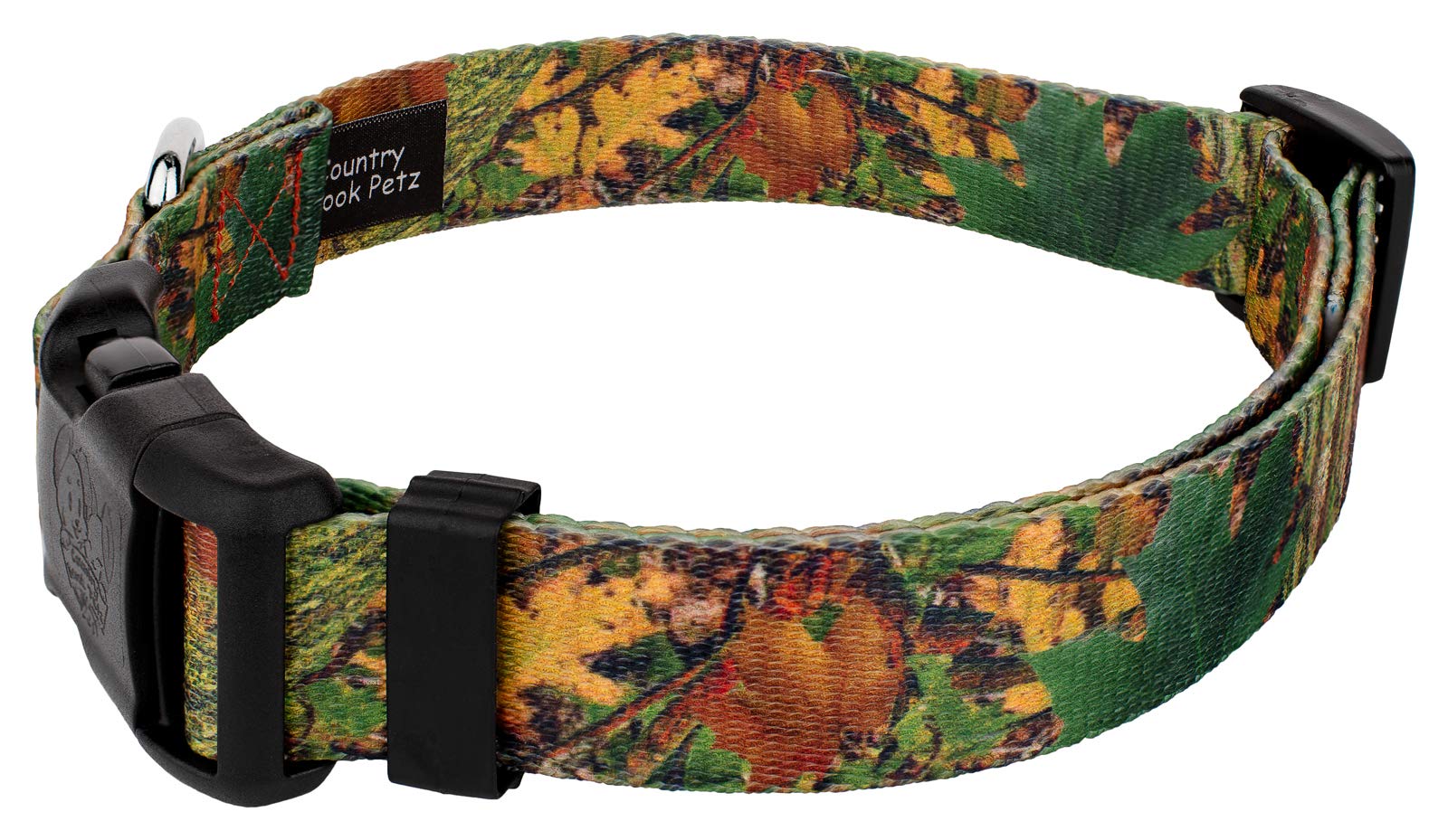 Country Brook Petz - Deluxe Southern Forest Camo Dog Collar - Made In The U.S.A. - Camouflage Collection With 16 Rugged Designs (5/8 Inch, Small)