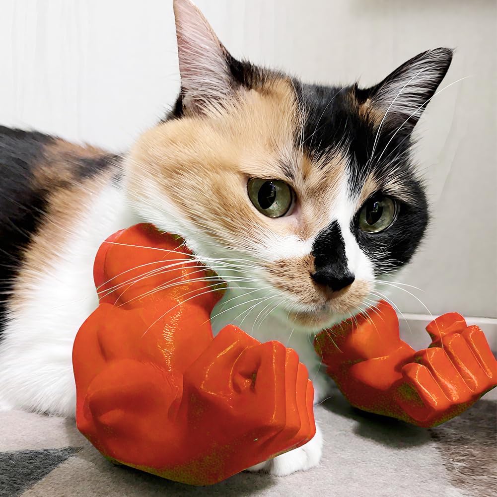 UOBODER Cat Muscle Arms Halloween Cat Costumes Accessory 3D Printed Cats Neck Arm with Muscle for Pet Cosplay, Funny Halloween