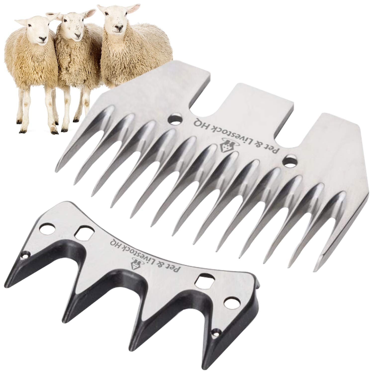 Pet & Livestock Hq | Shearing Blades 380W Sheep Clippers - Replacement For Oster, Lister, Heiniger, Detachable Animal Trimmer Shears For Grooming Goats, Lambs, Llamas, Alpacas