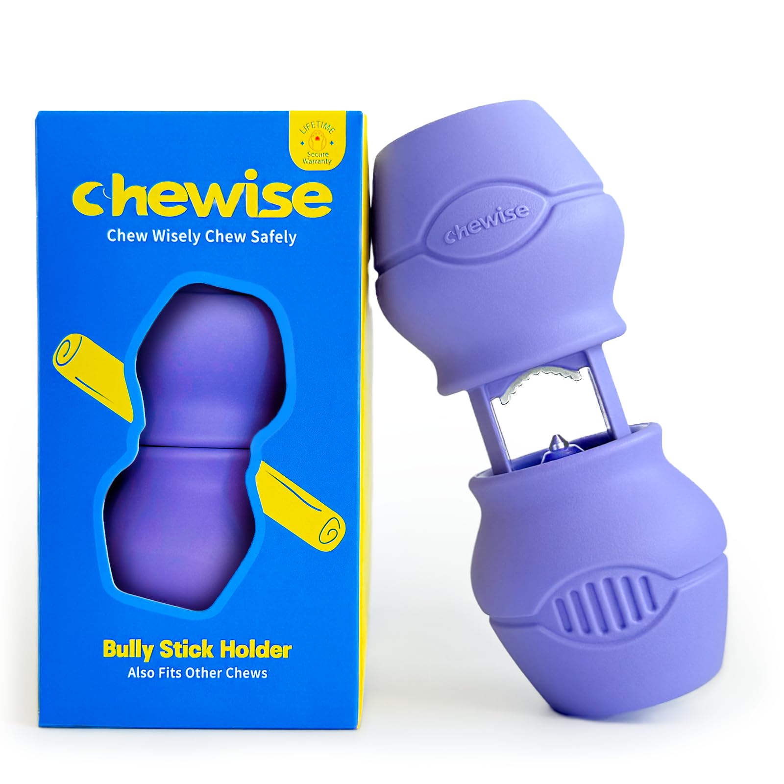 PetClan Chewise Bully Stick Holder, Ultimate Secure Heavy Duty, BPA-Free Safety Device for Dogs, Fits Various Bully Sticks and D