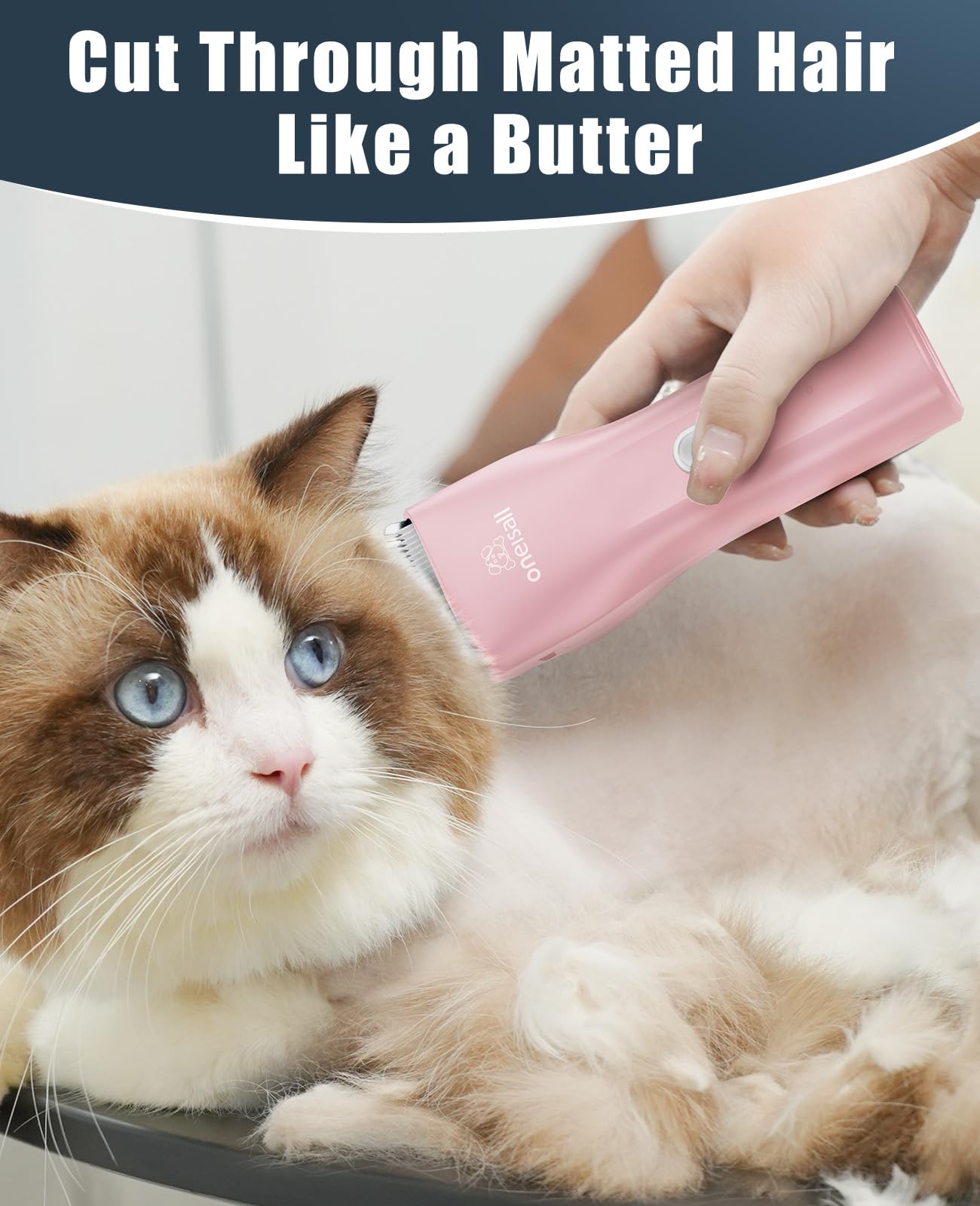 Oneisall Pet Clipper For Cat Matted Hair, Pet Shaver For Cats Quiet Pet Hair Clippers Cordless Cat Clippers For Matted Hair Cat Clippers For Long Hair