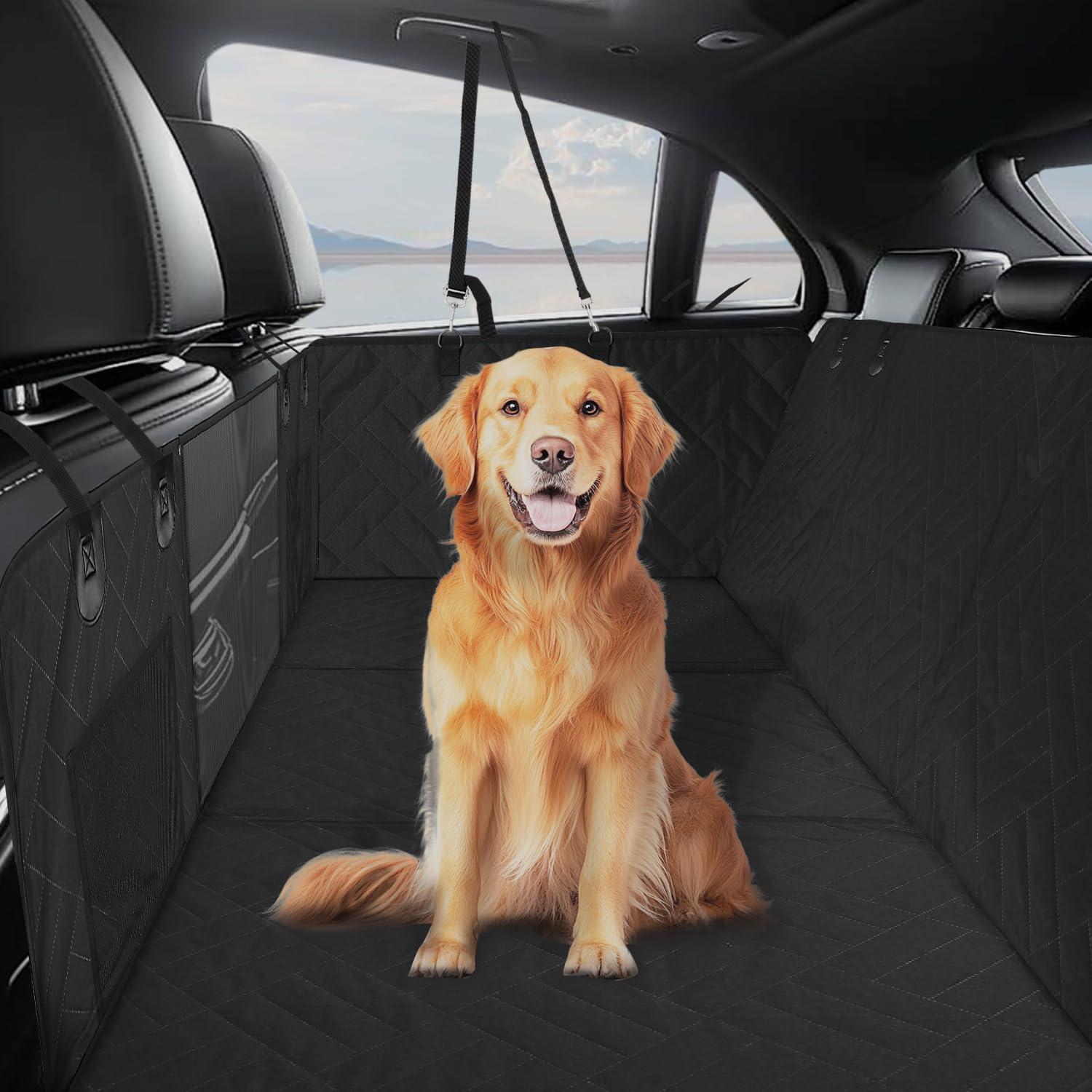 Mirozo Dog Seat Cover,Back Seat Extender For Dogs,600D Heavy Durable Dog Seat Cover Pet Seat Cover For Car Pet Backseat Protecto