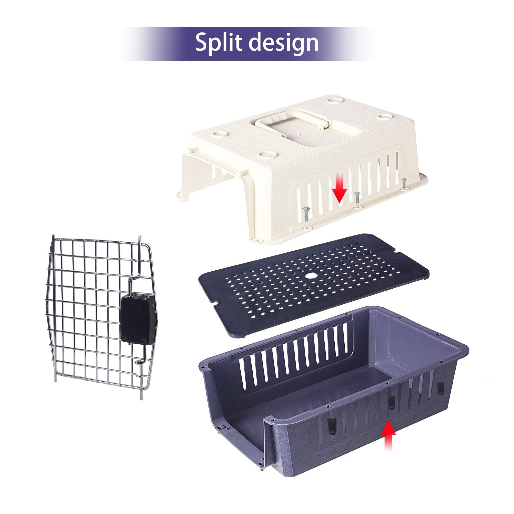 Livebest Portable Side Opening Pet Cat Carrier Crate Outdoor Kennel Car Travel Box For Small Animals