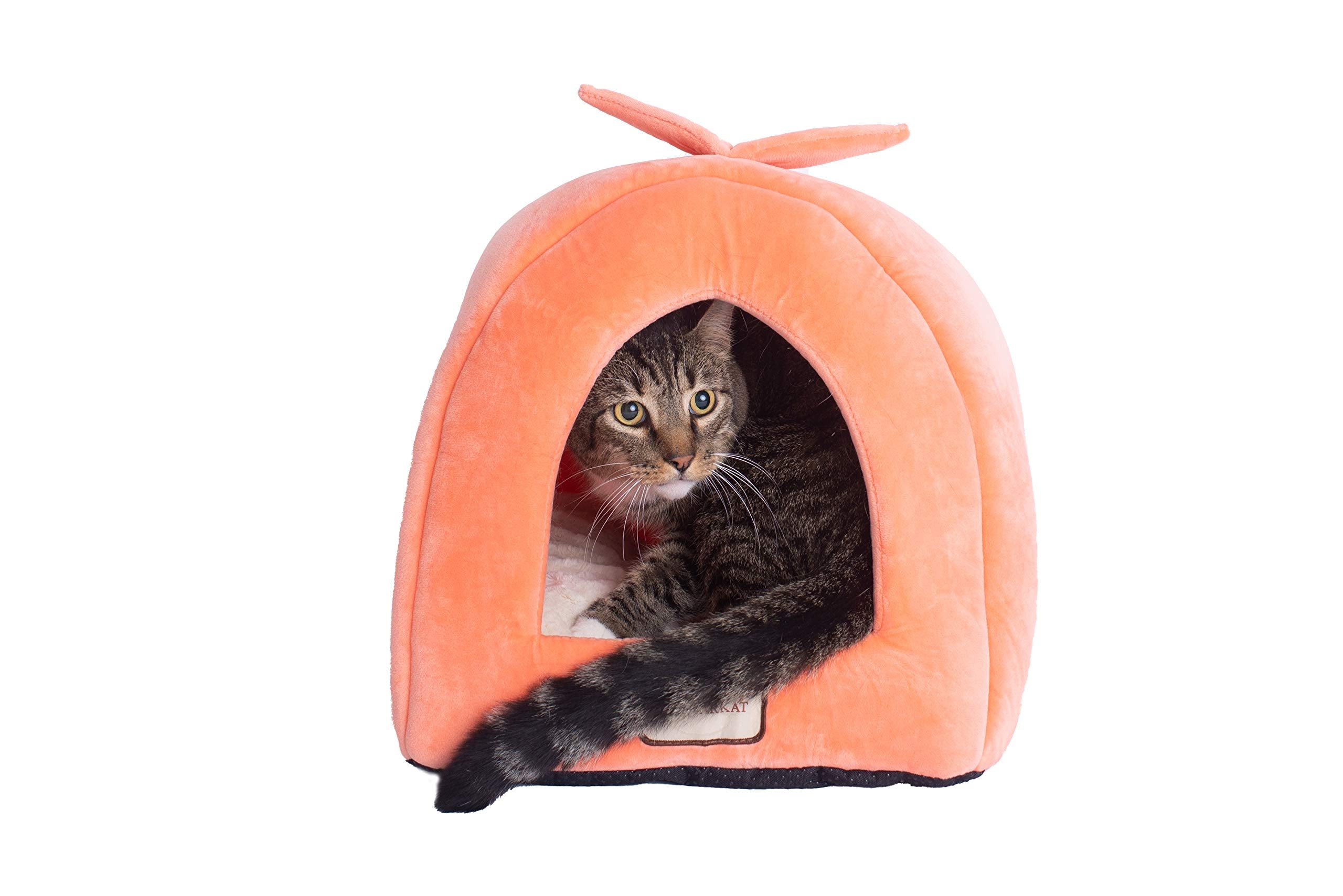 Armarkat Cat Bed C10HCS/MB, Orange and Ivory