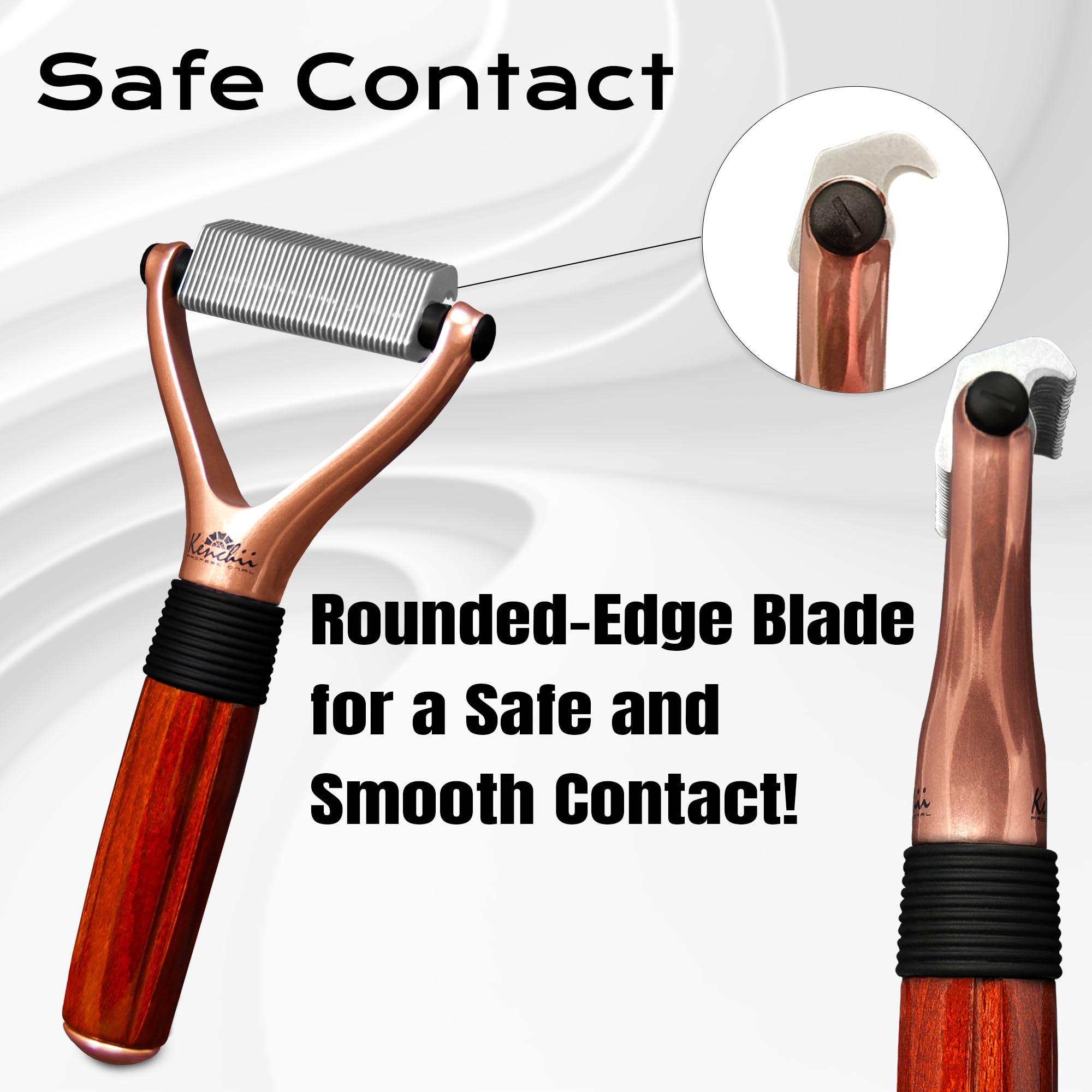 Kenchii Luxury Pet Grooming Rake - Enhance Your Pet'S Coat With Precision - Dematting Undercoat Rake For Dogs, Cats - Dog Brush For Shedding