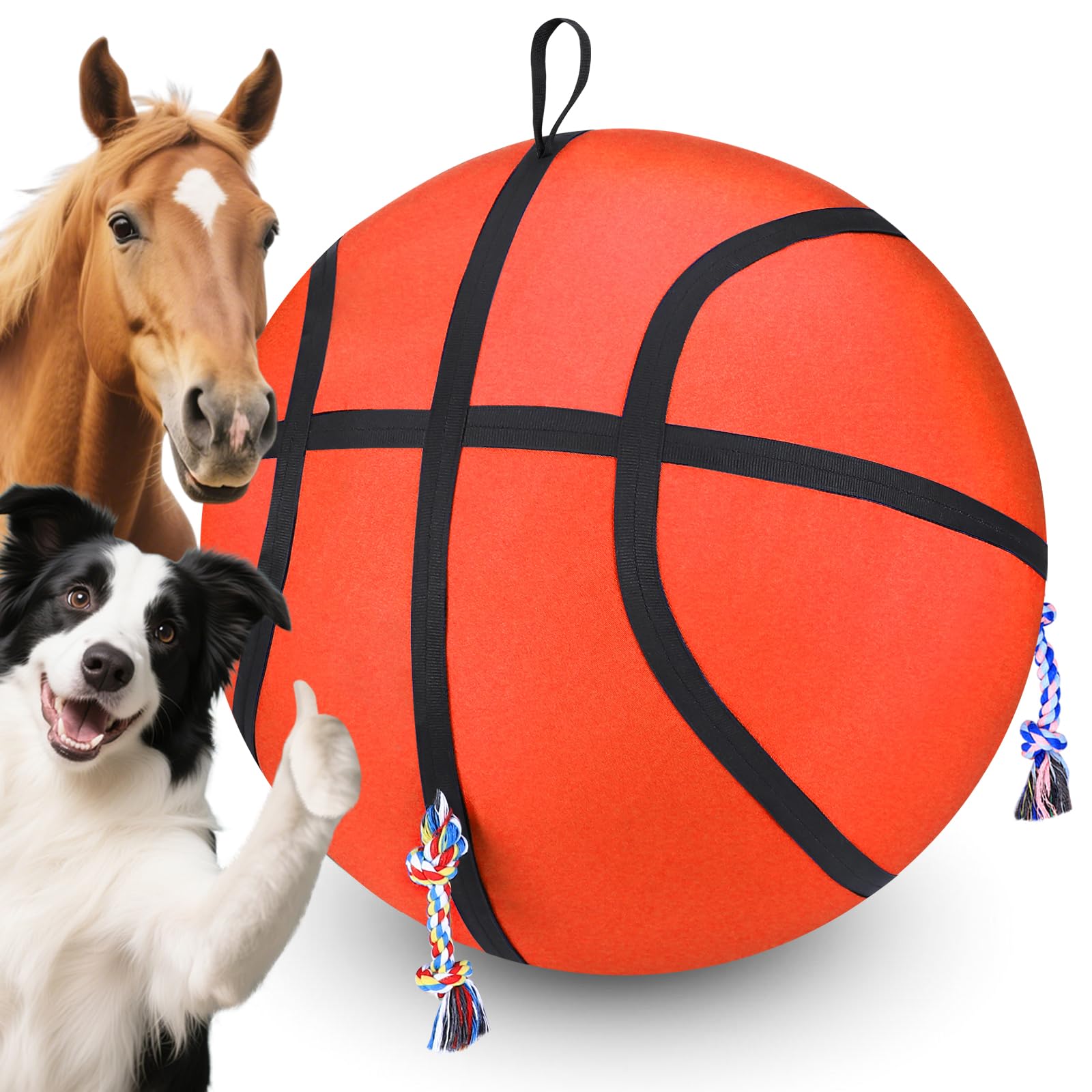 AIPERRO 25 Herding Ball for Dogs, Upgrade & Reinforce Medium to Large Dog Training Toys for Australian Shepherd, Horse Balls wit