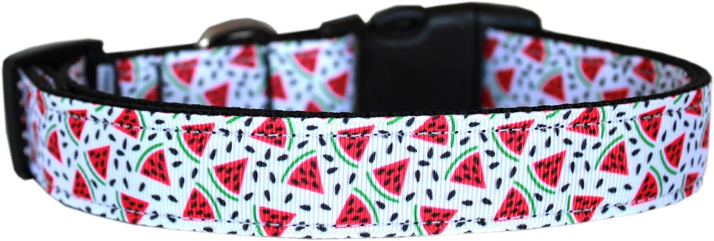 Pet Dog & Cat Nylon Collar or Leash, "Watermelon" 1" w x 4 ft. leash
