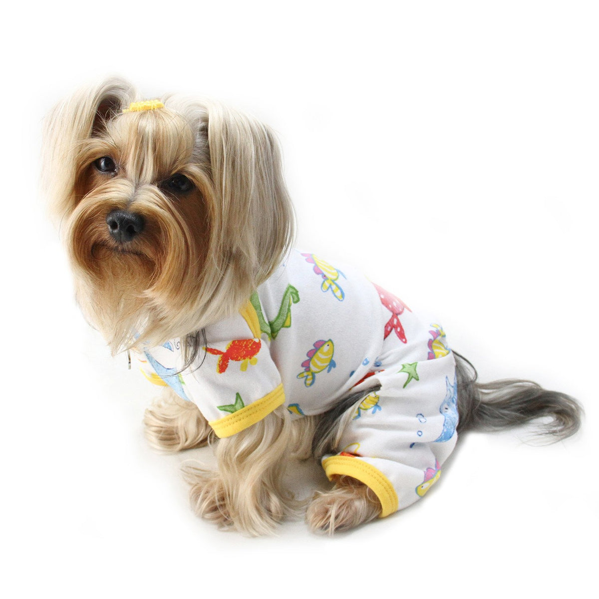 Dog/Puppy Ocean Pals Knit Cotton Pajamas/Bodysuit/Loungewear/Pj/Coverall/Jumper/Romper For Small Breeds (Small)