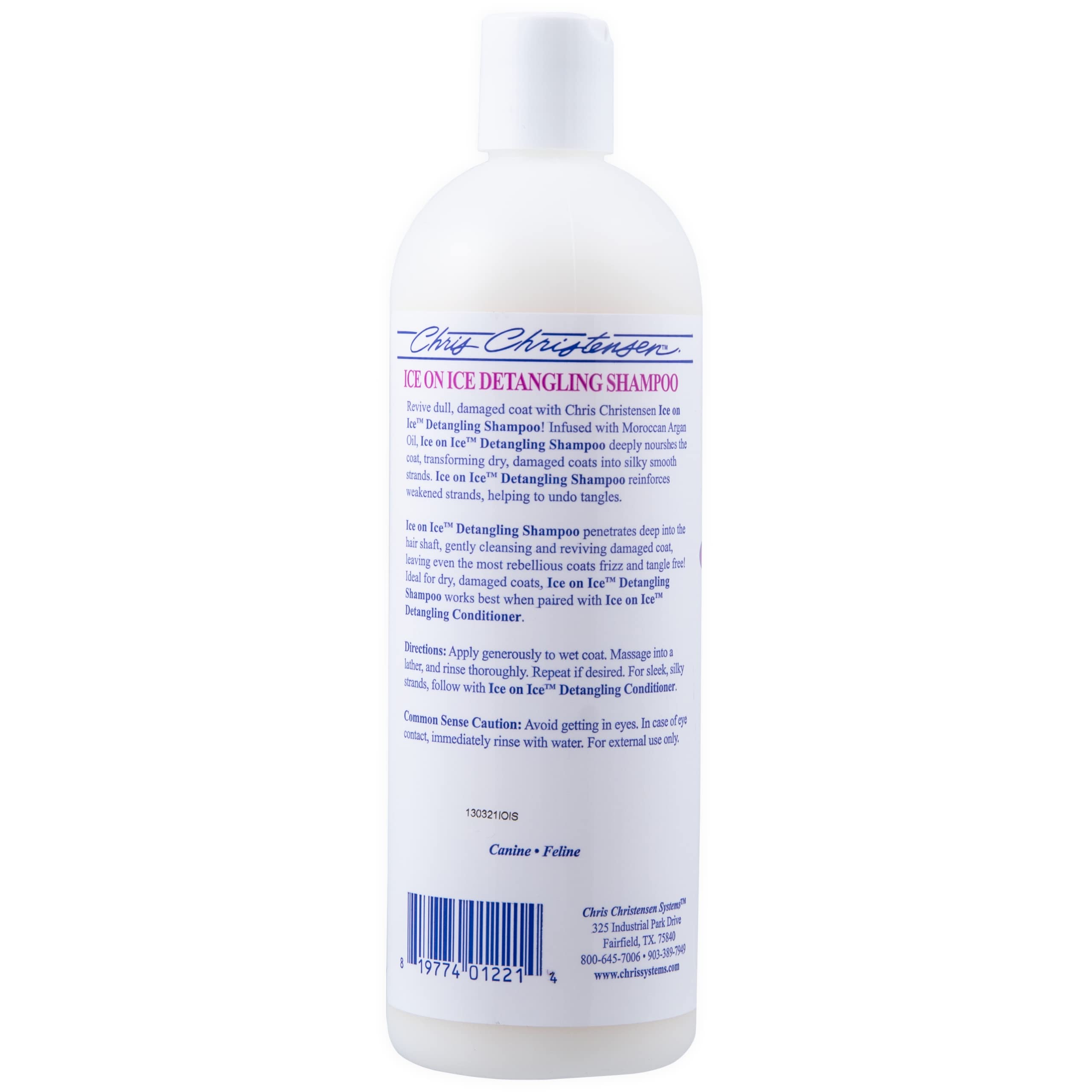 Chris Christensen Ice On Ice Strengthening Dog Shampoo, Groom Like Professional, Revives Dry, Damaged Coats & Strands, All Coat Types Made In Usa 16Oz