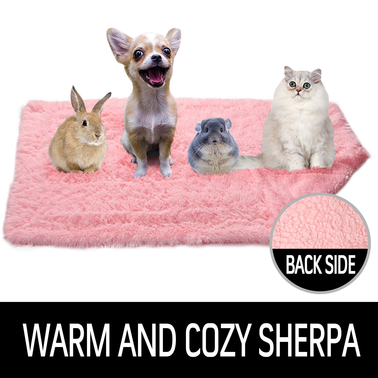 Lochas Luxury Fluffy Dog Blanket, Extra Soft And Warm Sherpa Fleece Pet Blankets For Dogs Cats, Plush Furry Faux Fur Puppy Throw Cover, 40''X60'' Pink