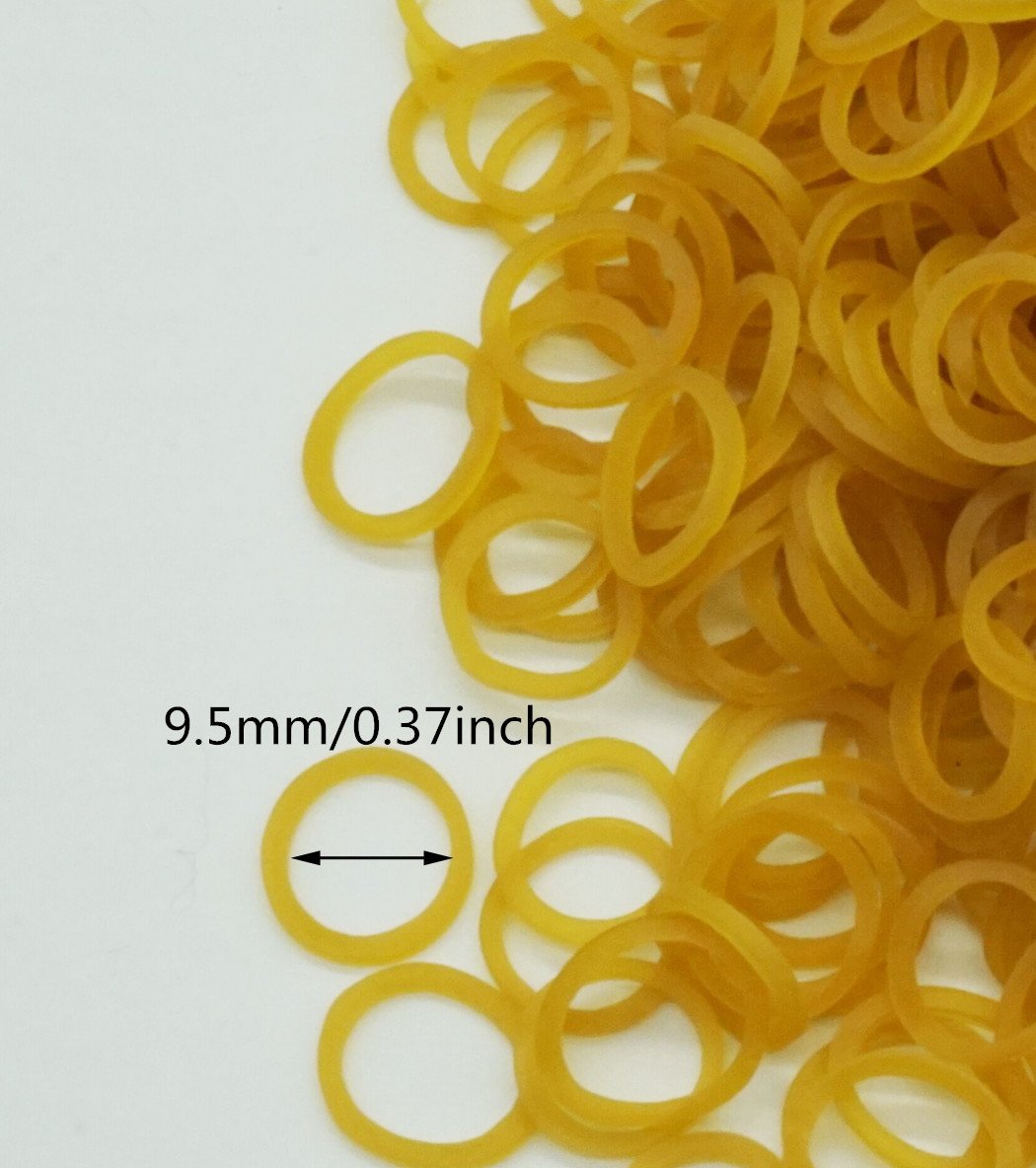 Hixixi 500 Pcs 3/8' 9.5Mm Elastics Rubber Band For Diy Puppy Cat Dog Hair Bows Grooming Top Knots, Braids, And Dreadlocks