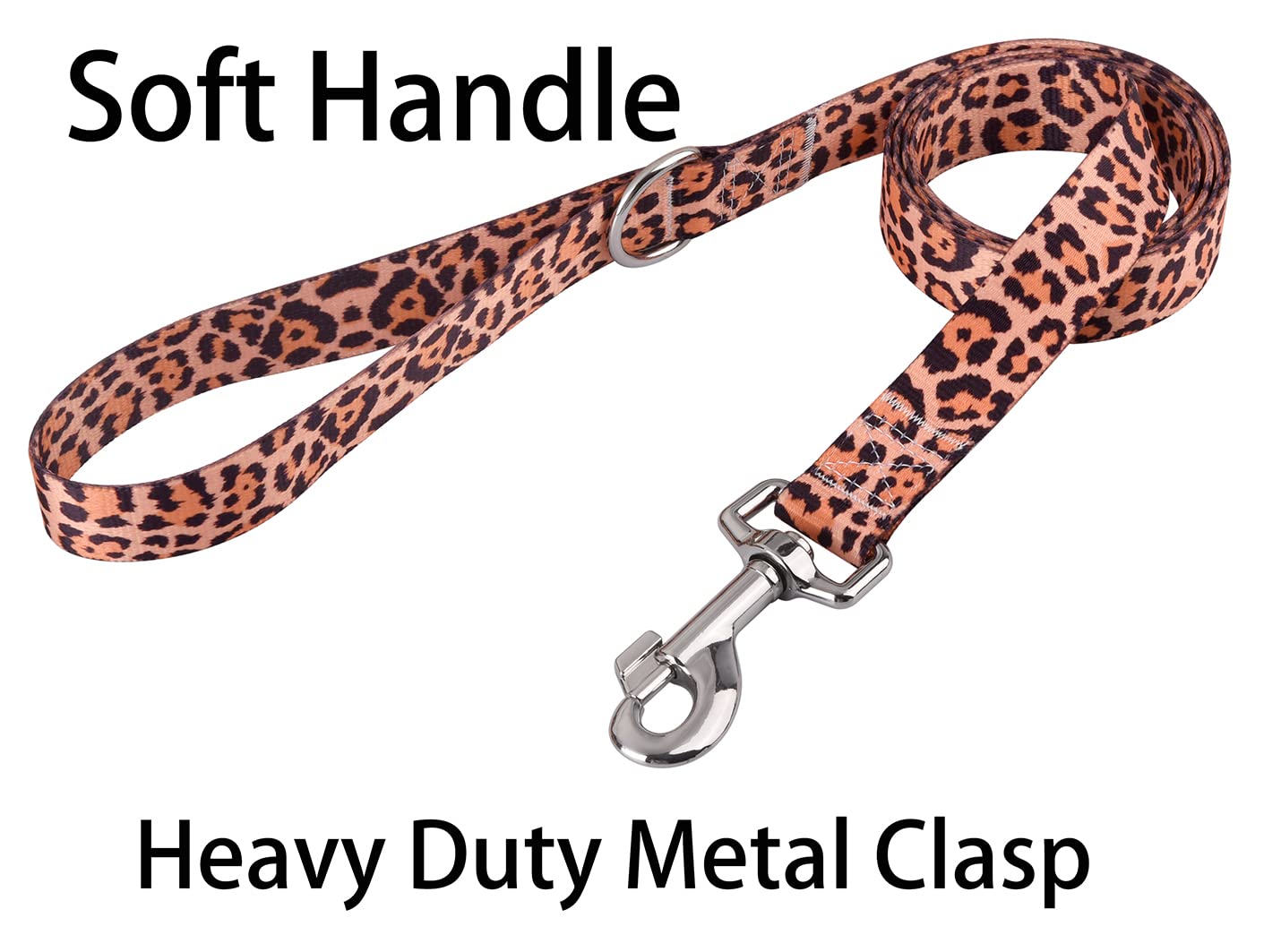 Hqyddmi Leopard Pattern Dog Collar And Leash Set - Comfortable For Small, Medium, Large Dogs