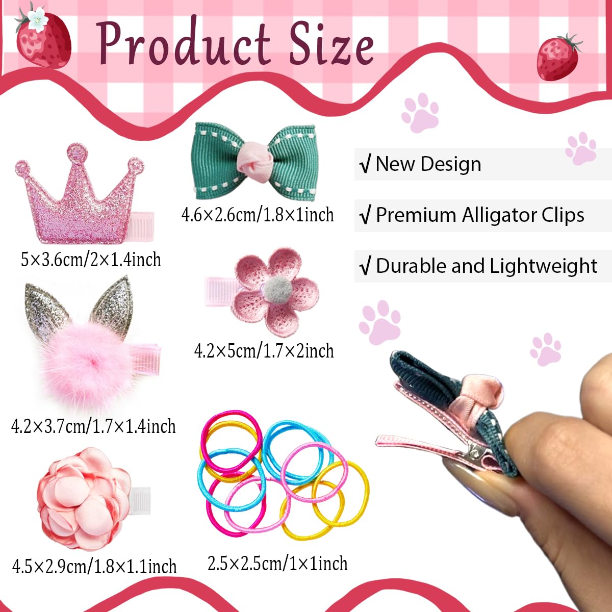 Dog Hair Clips Small Dog Hair Bows Cute Pet Grooming Accessories Alligator Clips Stay In Hair Barrettes Flower Crown Hairpin Top