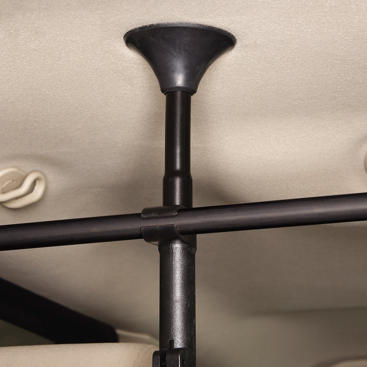 Guardian Gear Vehicle Pet Barrier, Strong, Sturdy, Pressure-Mounted, And Heavy-Duty Adjustable Steel Rubber - Black