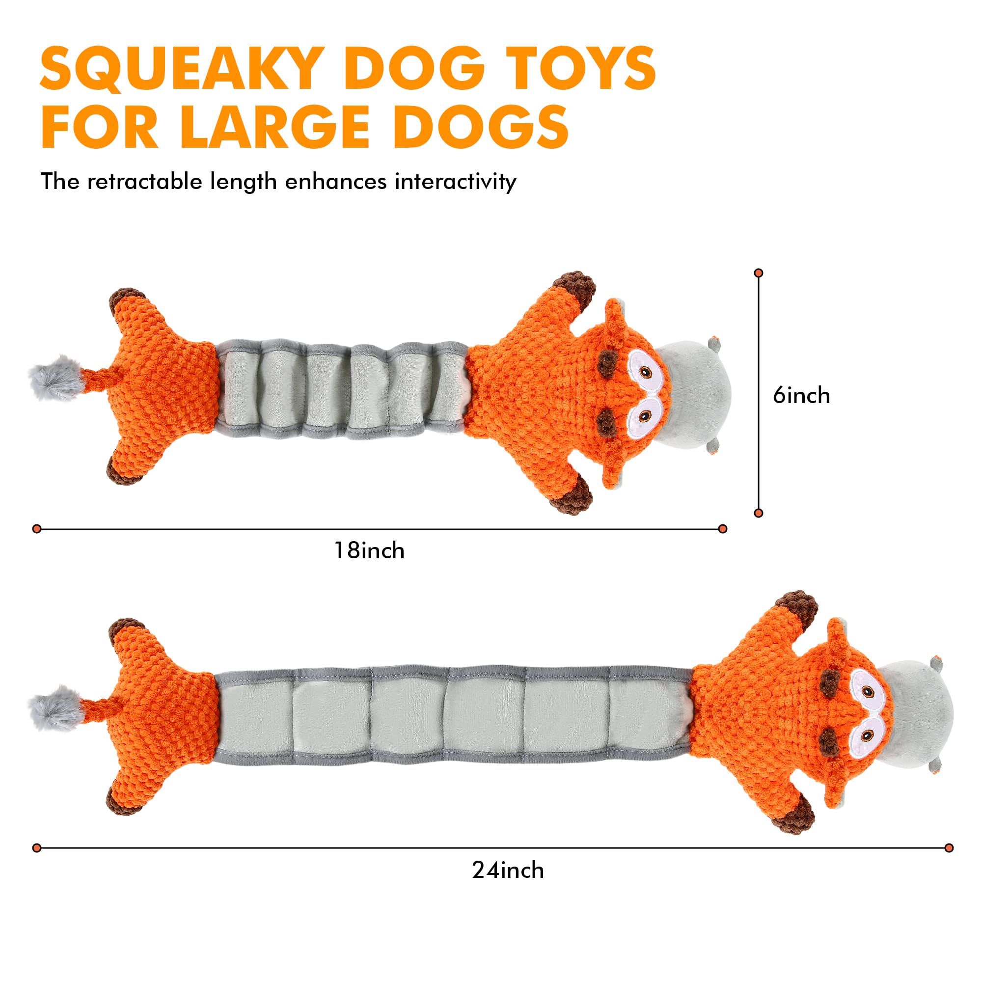 Iokheira Squeaky Dog Toy For Large Dogs Plush Chew Dog Toy Interactive Fetch Toy For Small Medium And Large Dogs Birthday Gifts
