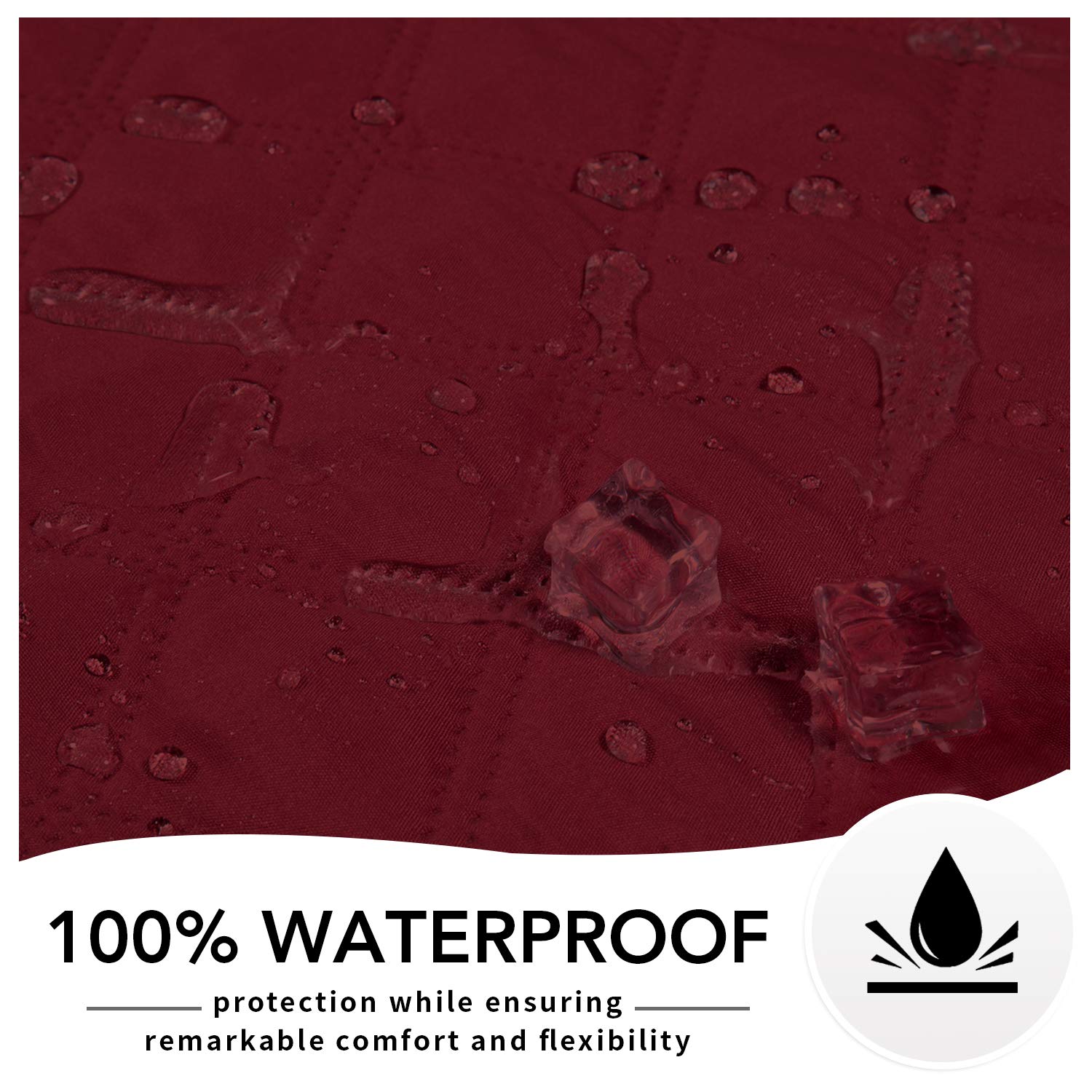 Easy-Going 100% Waterproof Dog Bed Cover, Non-Slip Pet Blanket For Furniture, Washable Couch Cover, Repleasement Sofa Cover (86X82 In,Christmas Red)