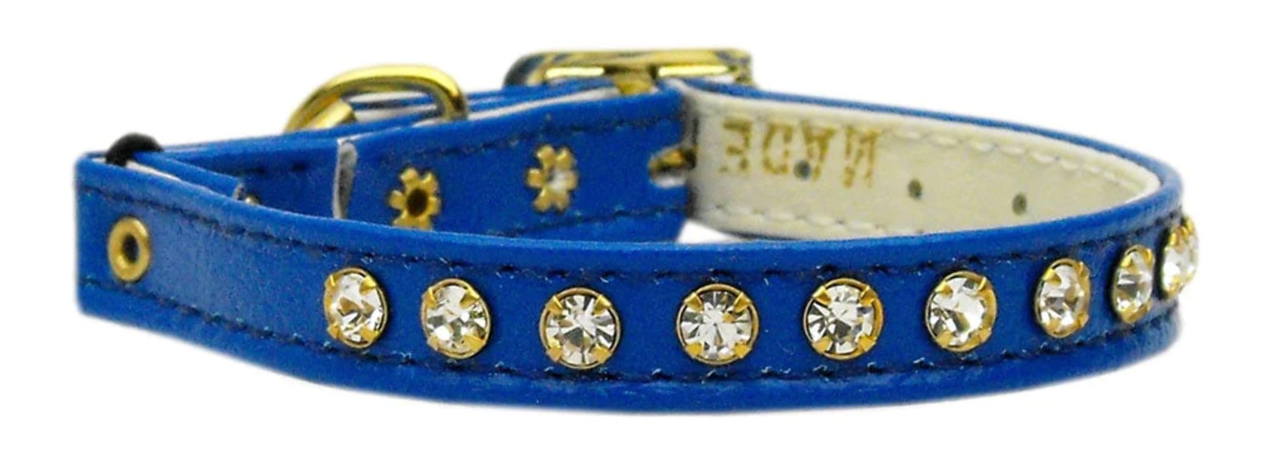 Cat Safety with Band Collar, One Row Clear Crystal Red 10