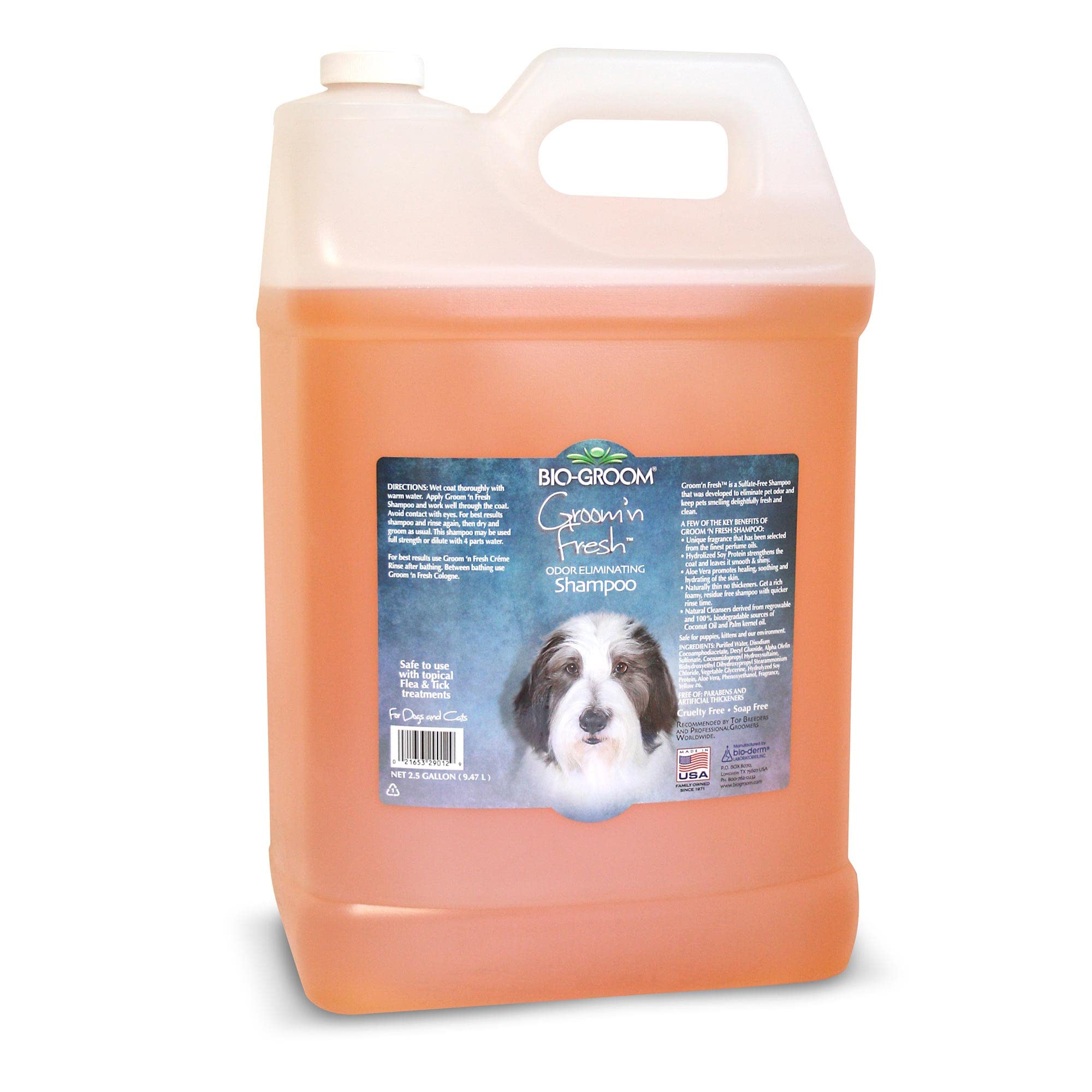 Bio-Groom Groom'N Fresh Dog Shampoo - Odor Eliminating, Dog Bathing Supplies, Puppy Wash, Cat & Dog Grooming Supplies, Cruelty-F
