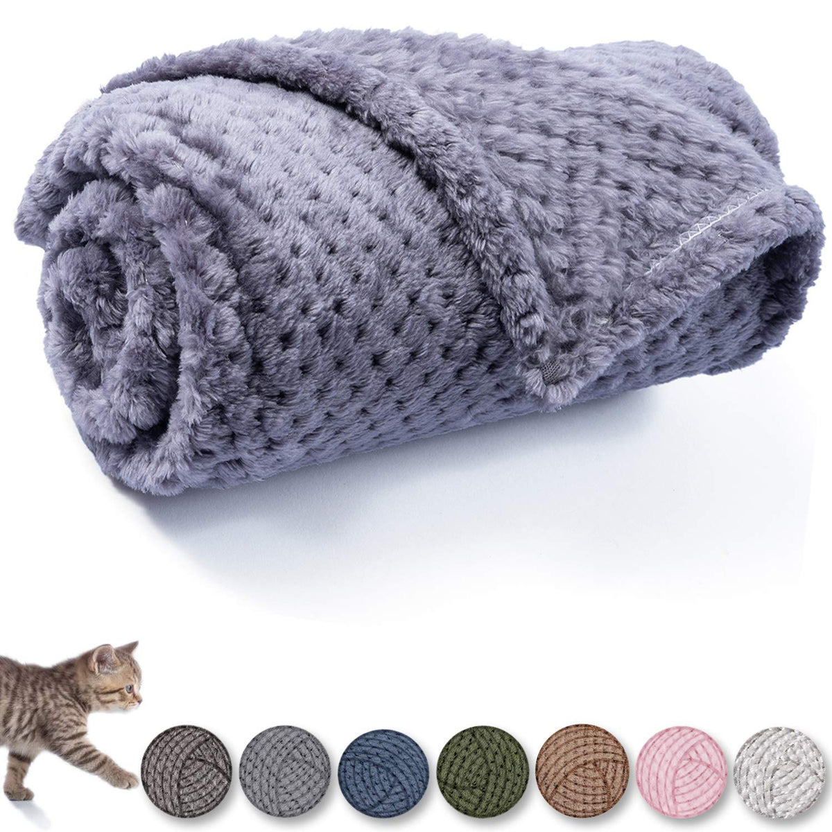 Dog Blanket Or Cat Blanket Or Pet Blanket, Warm Soft Fuzzy Blankets For Puppy, Small, Medium, Large Dogs Or Kitten, Cats, Plush Fleece Throws For Bed, Couch, Sofa, Travel (L/40' X 48', Purple)