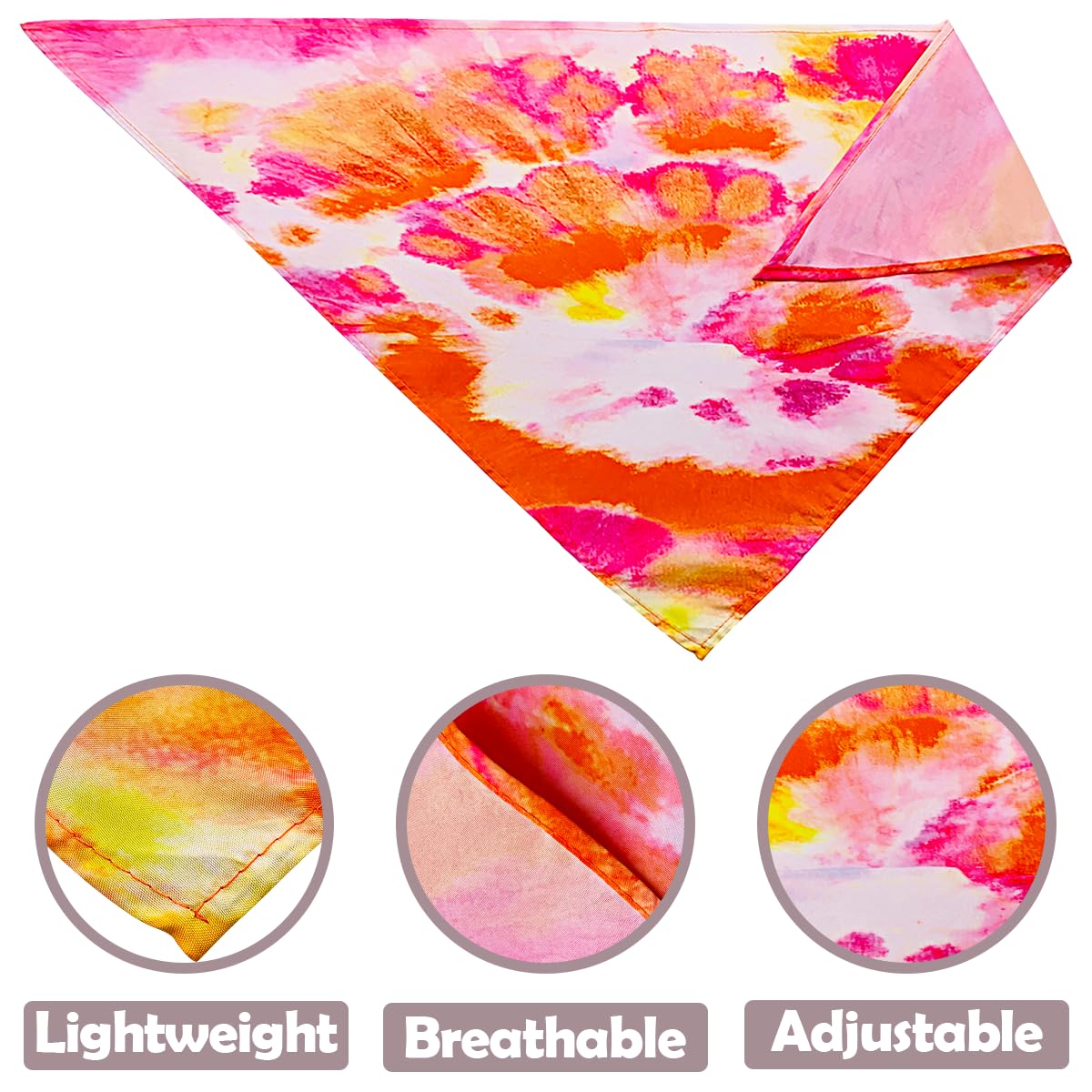 Jpgdn 100Pcs Dog Bandanas Tie Dye Bulk For Small Medium Breed Dog Big Kerchief Washable Triangle Bibs Head Scarves Scarfs For Bo