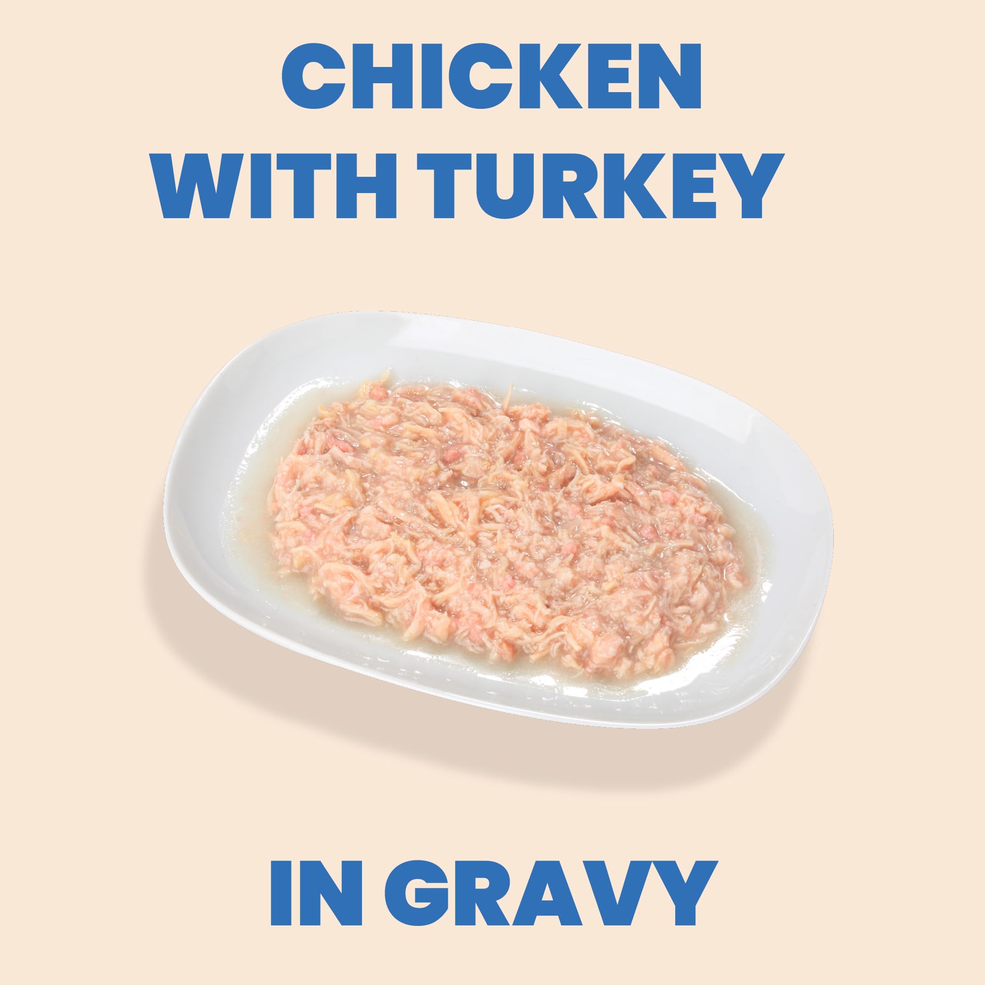 almo nature HQS Complete CAT Wet Cat Food Chicken Recipe with Turkey in Gravy - Grain-Free Cat Food Canned, 2.47 oz (Pack of 12)