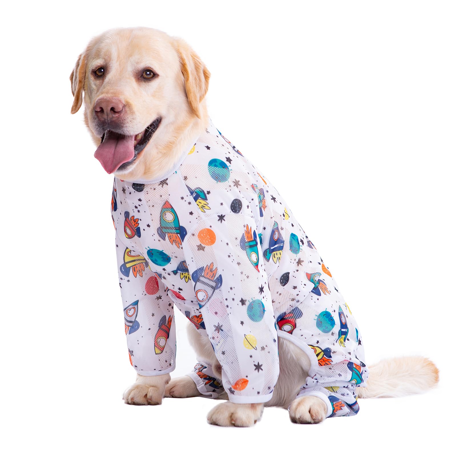 Dog Jumpsuit Prevent Shedding Hair Dog Onesie Surgery Recovery Suit Anti Licking Breathable Mesh Pet'S Bodysuit, Pajamas For Big