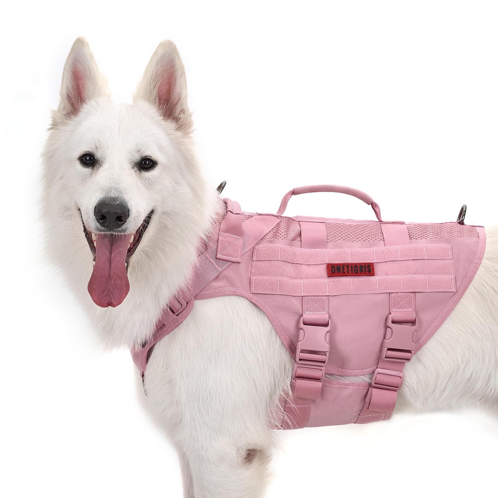 Onetigris Tactical Dog Harness For Small Dog, No Pull Vest With Handles, Breathable Military Dog Molle Vests, Harness For Walkin